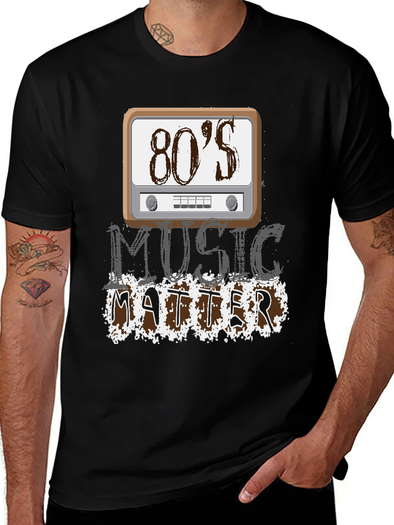 Variant 14 of 80s Music Matters Graphic T-Shirt - Black