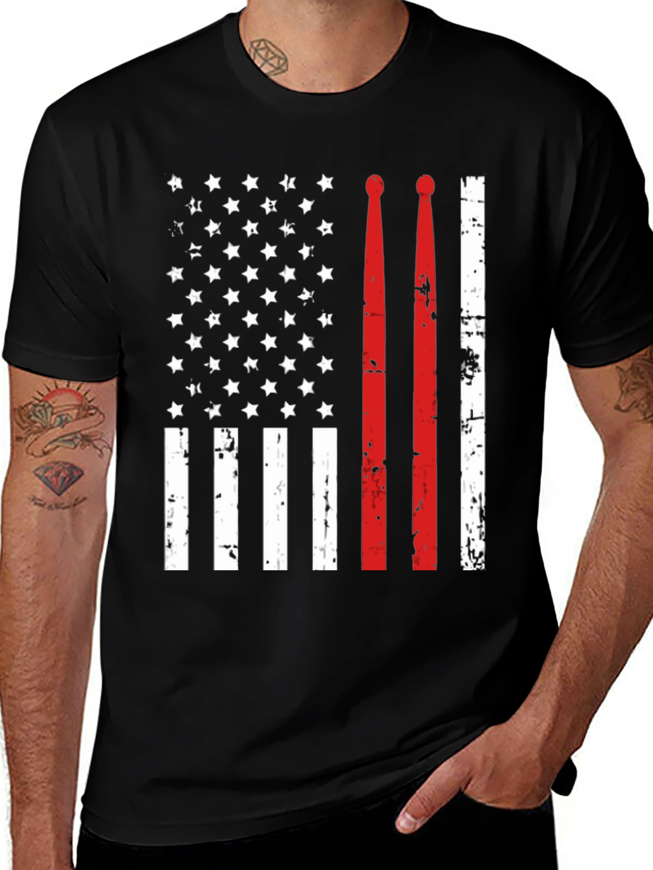 Variant 18 of Drummer American Flag T-Shirt
