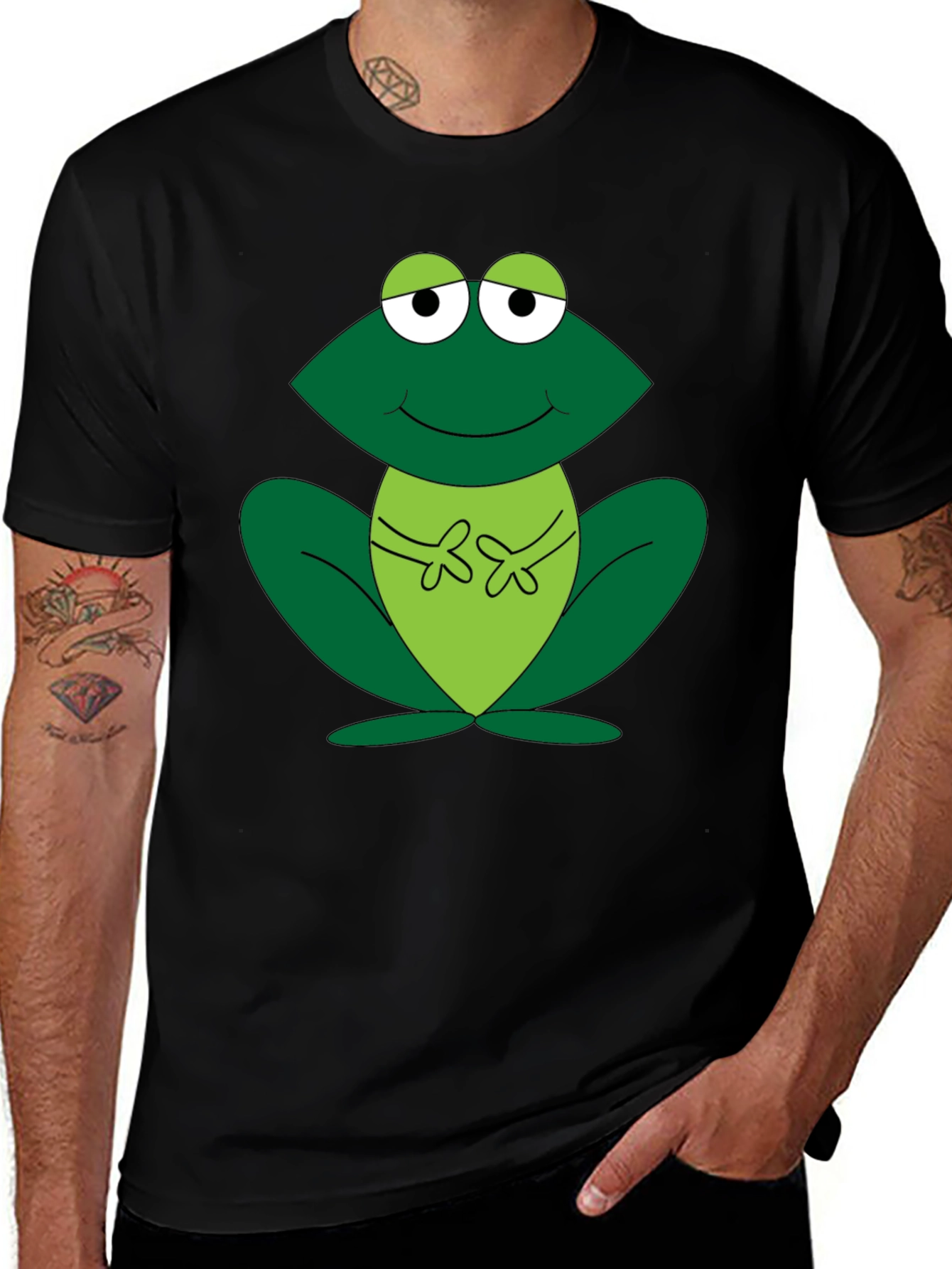 Variant 18 of Frog Graphic Tee - Fun Cartoon Design