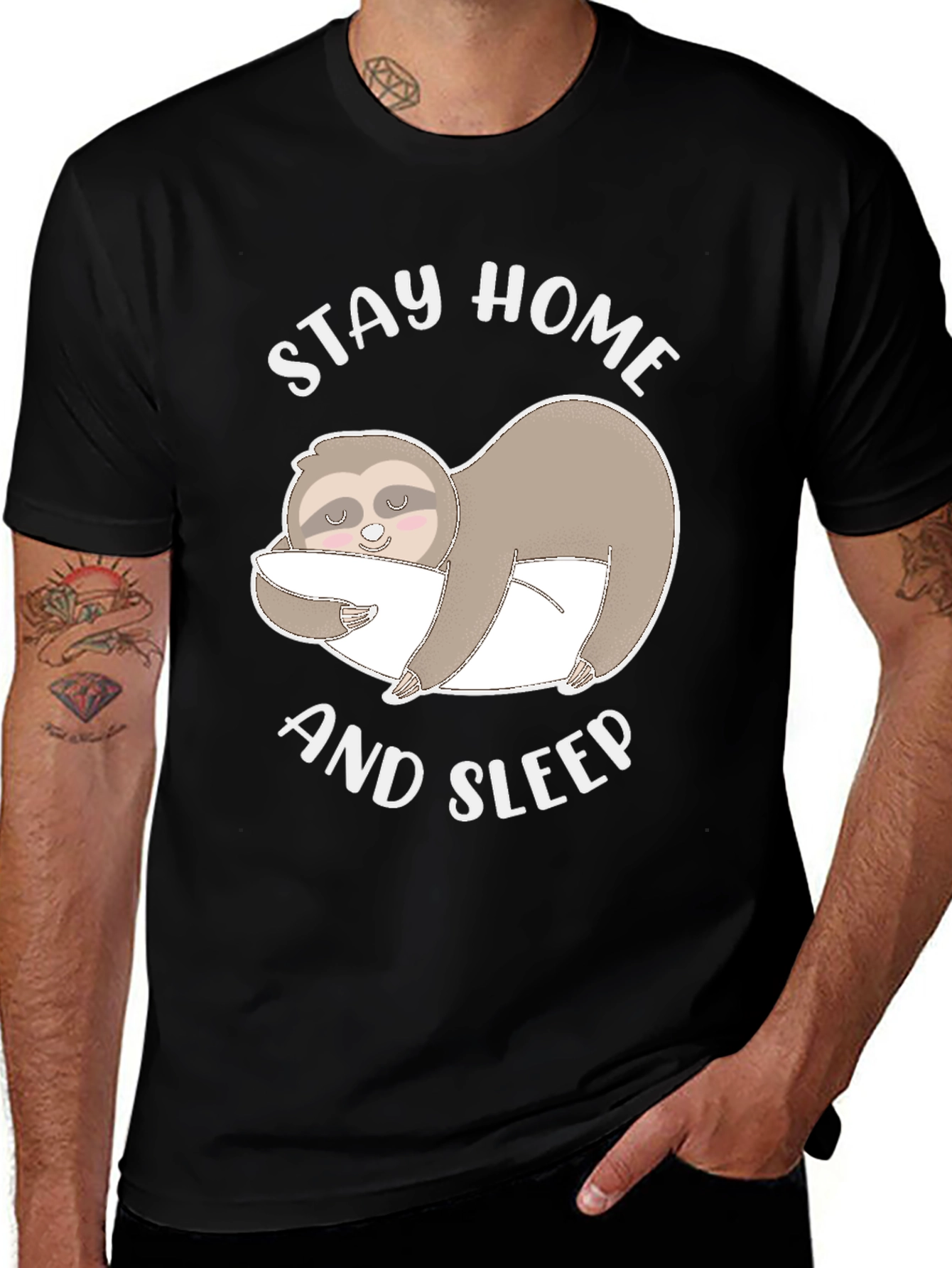 Variant 4 of Stay Home and Sleep Sloth T-Shirt