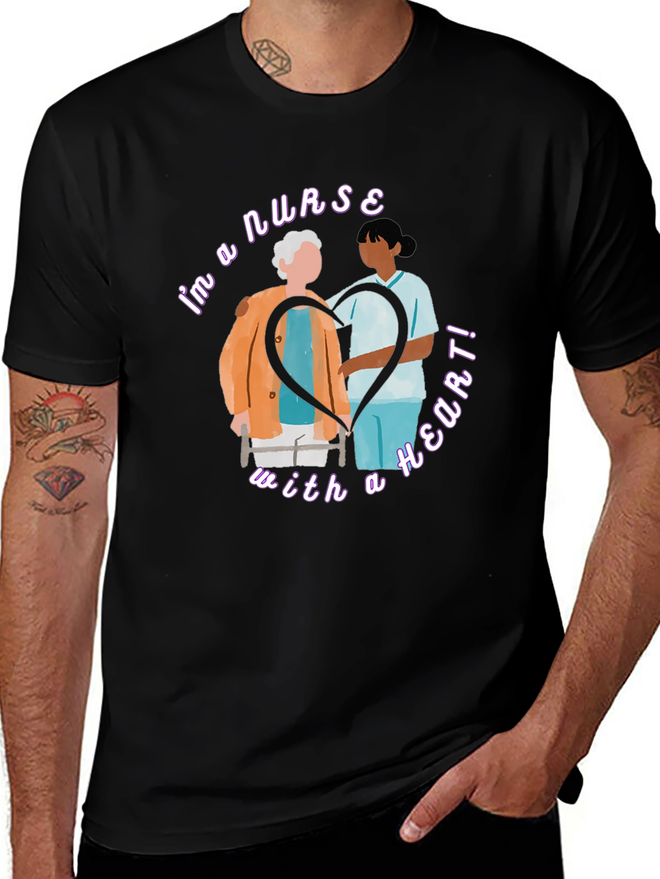 Variant 6 of Nurse With A Heart T-Shirt