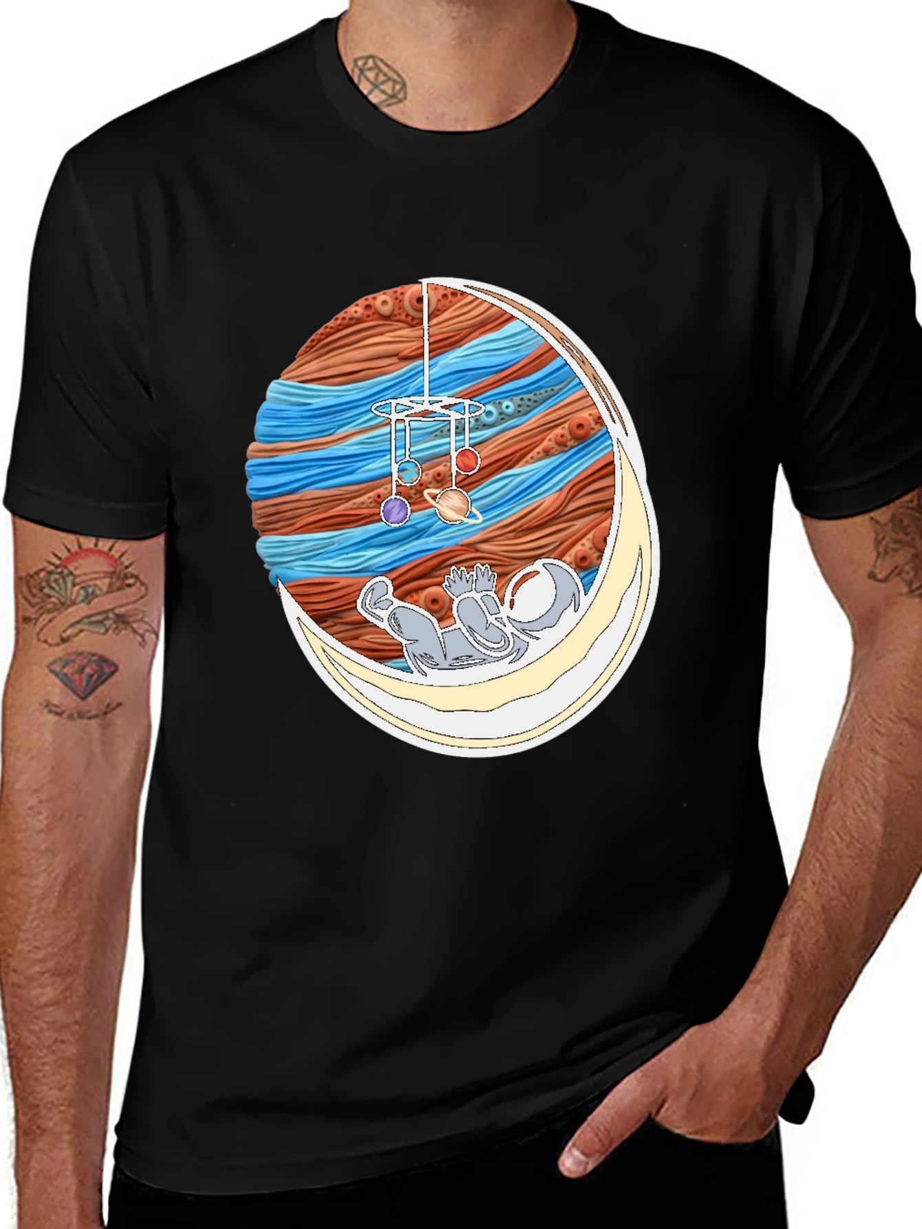 Variant 22 of Astronaut Moon Nap T-Shirt