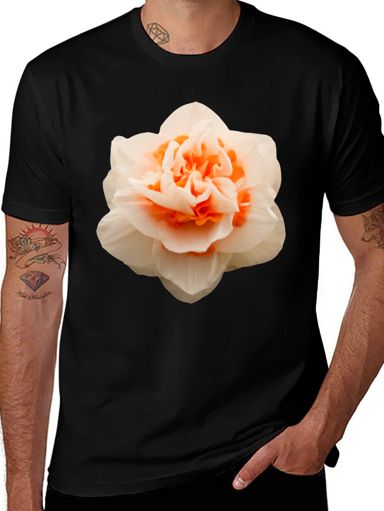 Variant 24 of Floral Graphic Tee - Stylish Men's T-Shirt