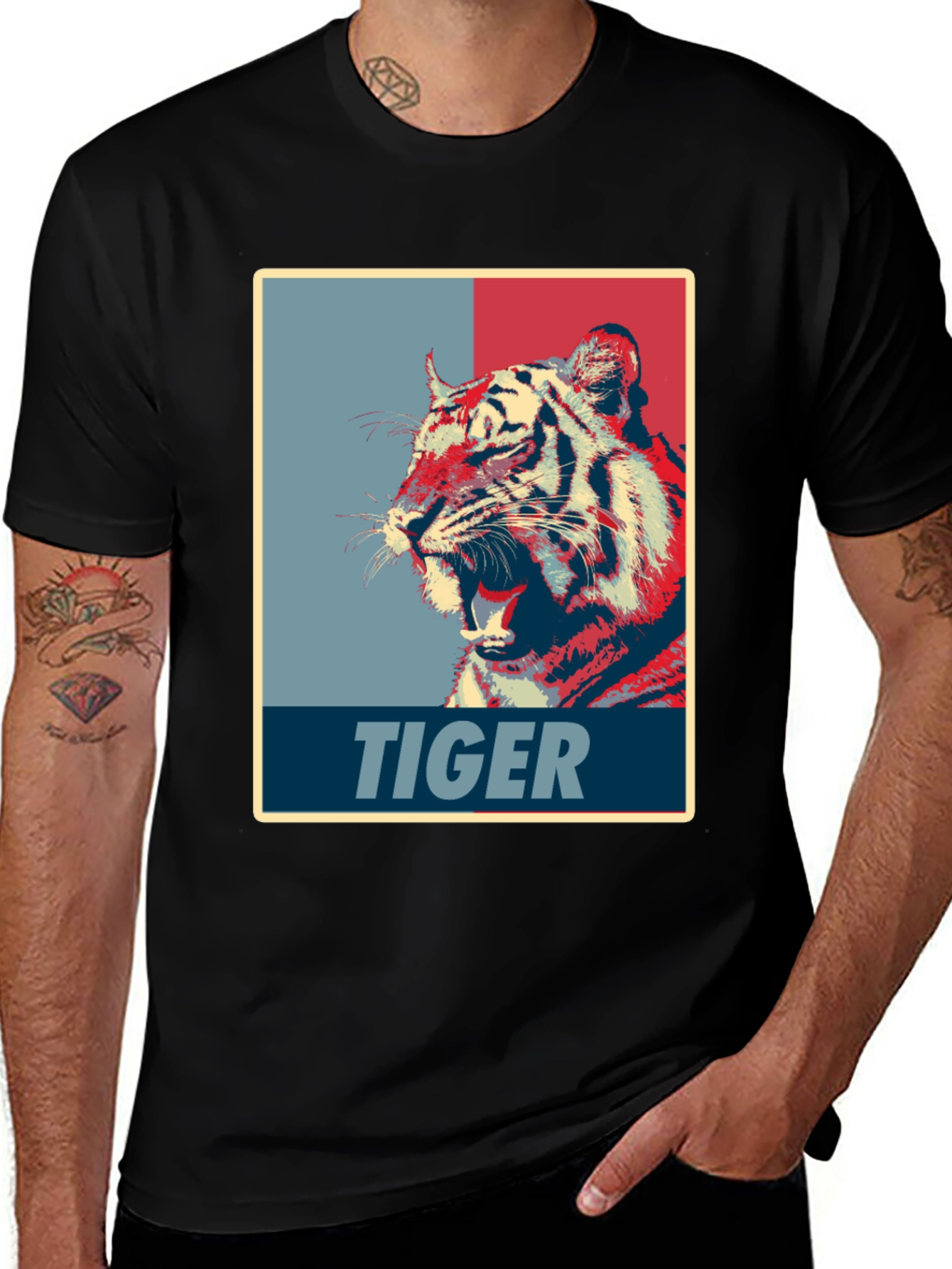 Variant 11 of Tiger Graphic Tee - Bold Animal Print Shirt