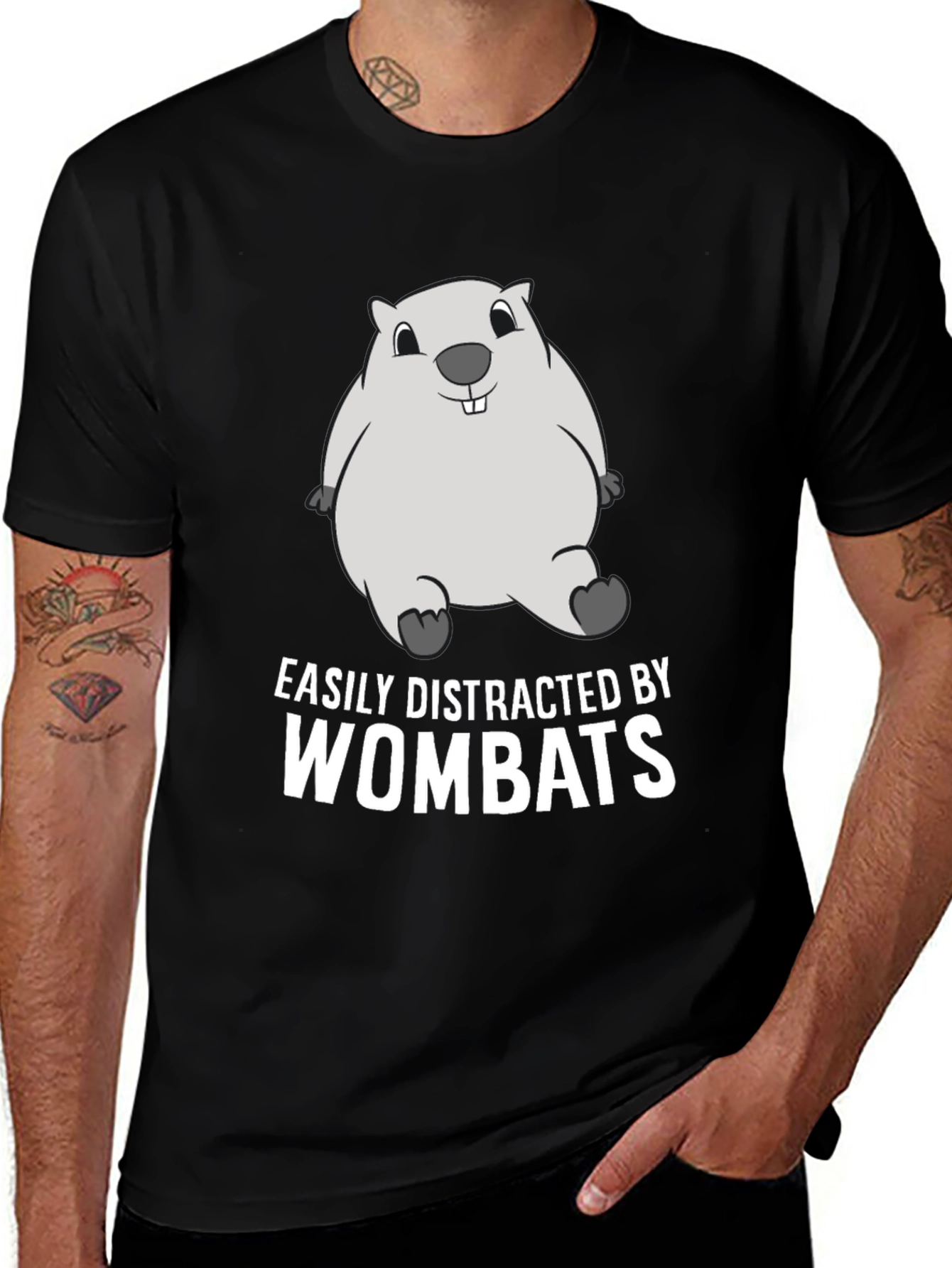 Variant 22 of Easily Distracted by Wombats T-Shirt
