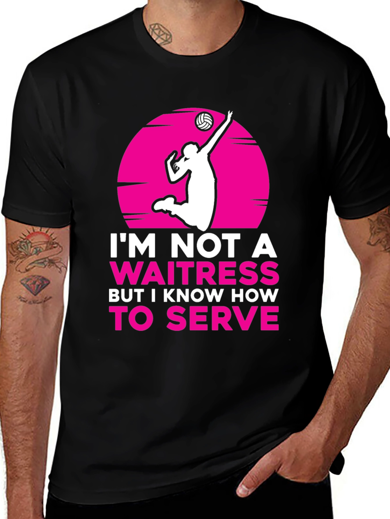 Variant 14 of Volleyball Serve T-Shirt: Not a Waitress