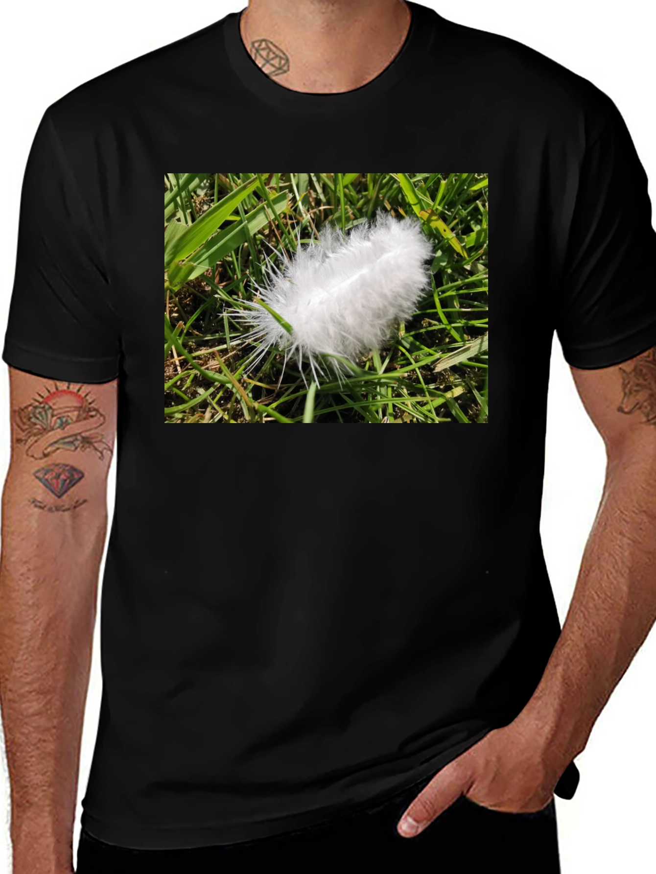 Variant 8 of Feather on Grass Graphic Tee