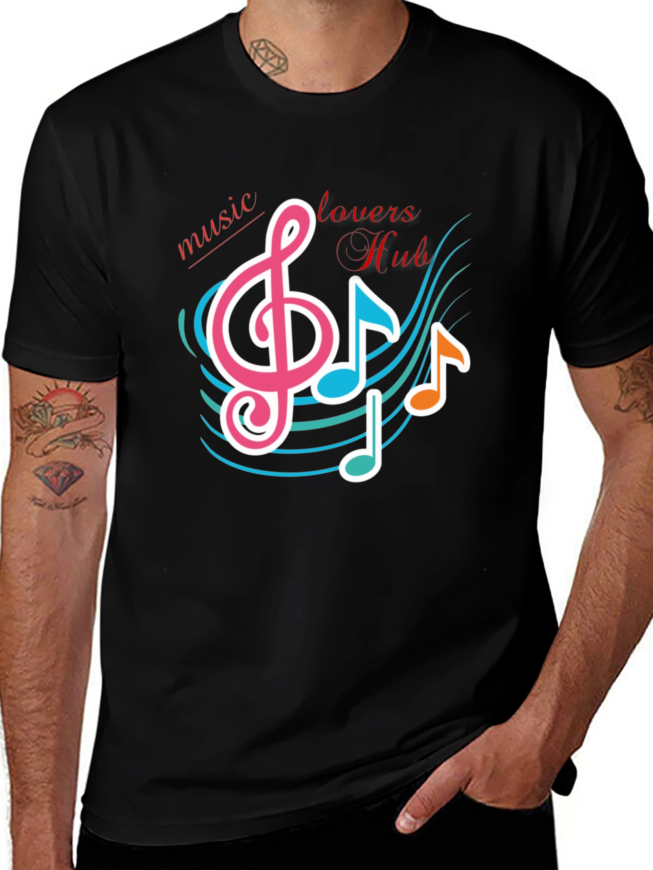 Variant 18 of Music Lovers Hub Graphic T-Shirt