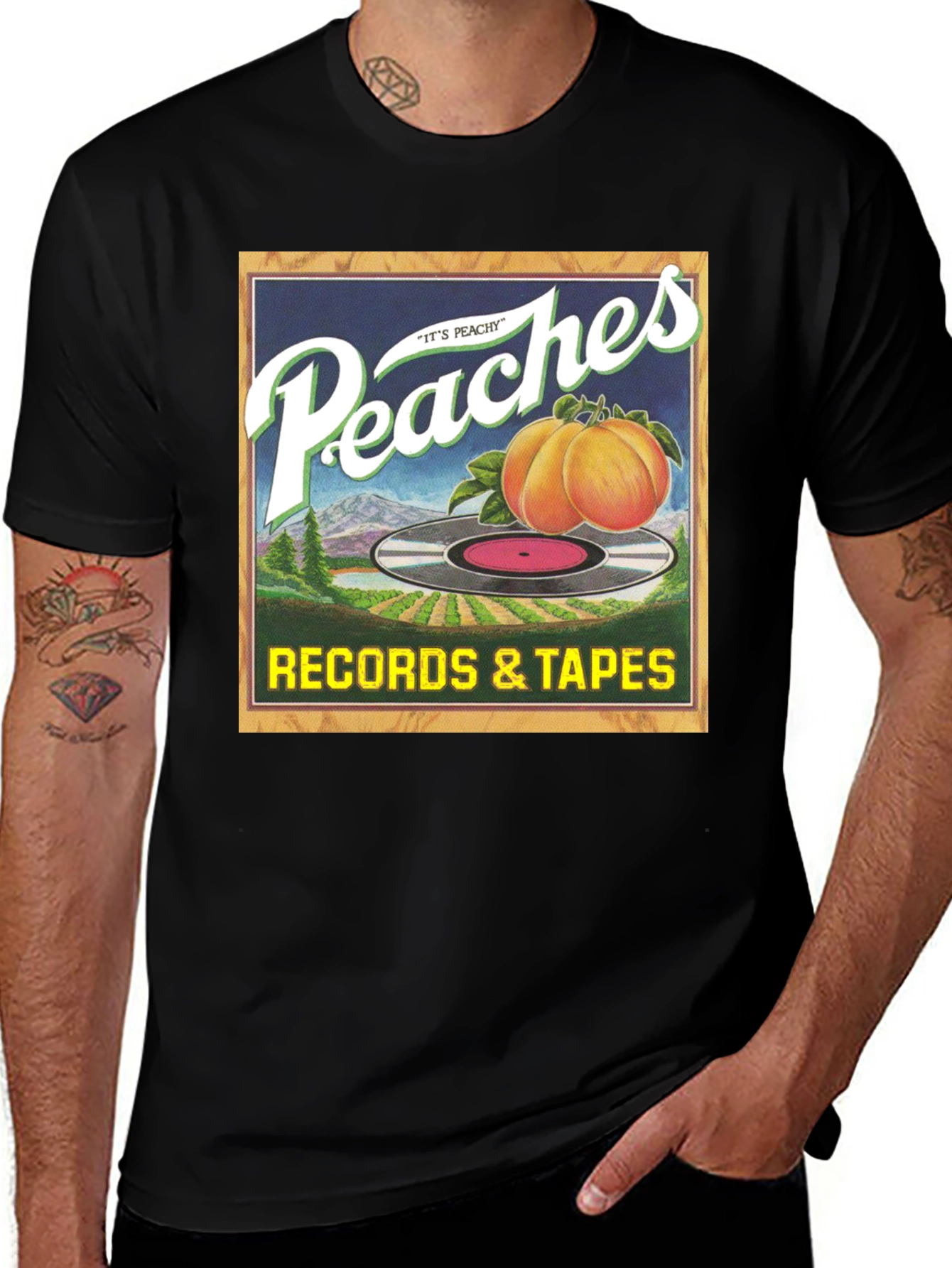 Peaches Records & Tapes Retro T-Shirt