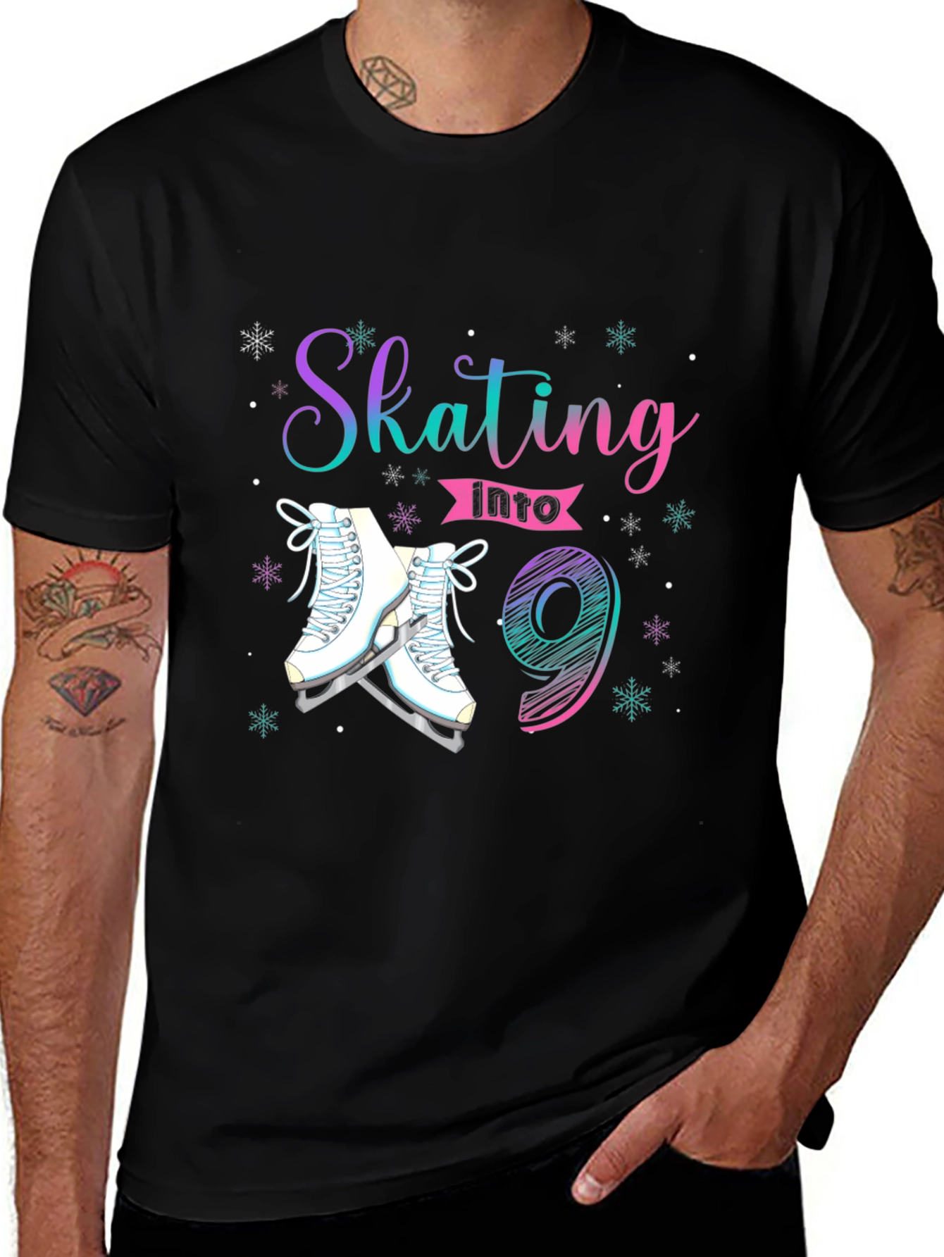 Variant 23 of Skating Into 9th Birthday T-Shirt