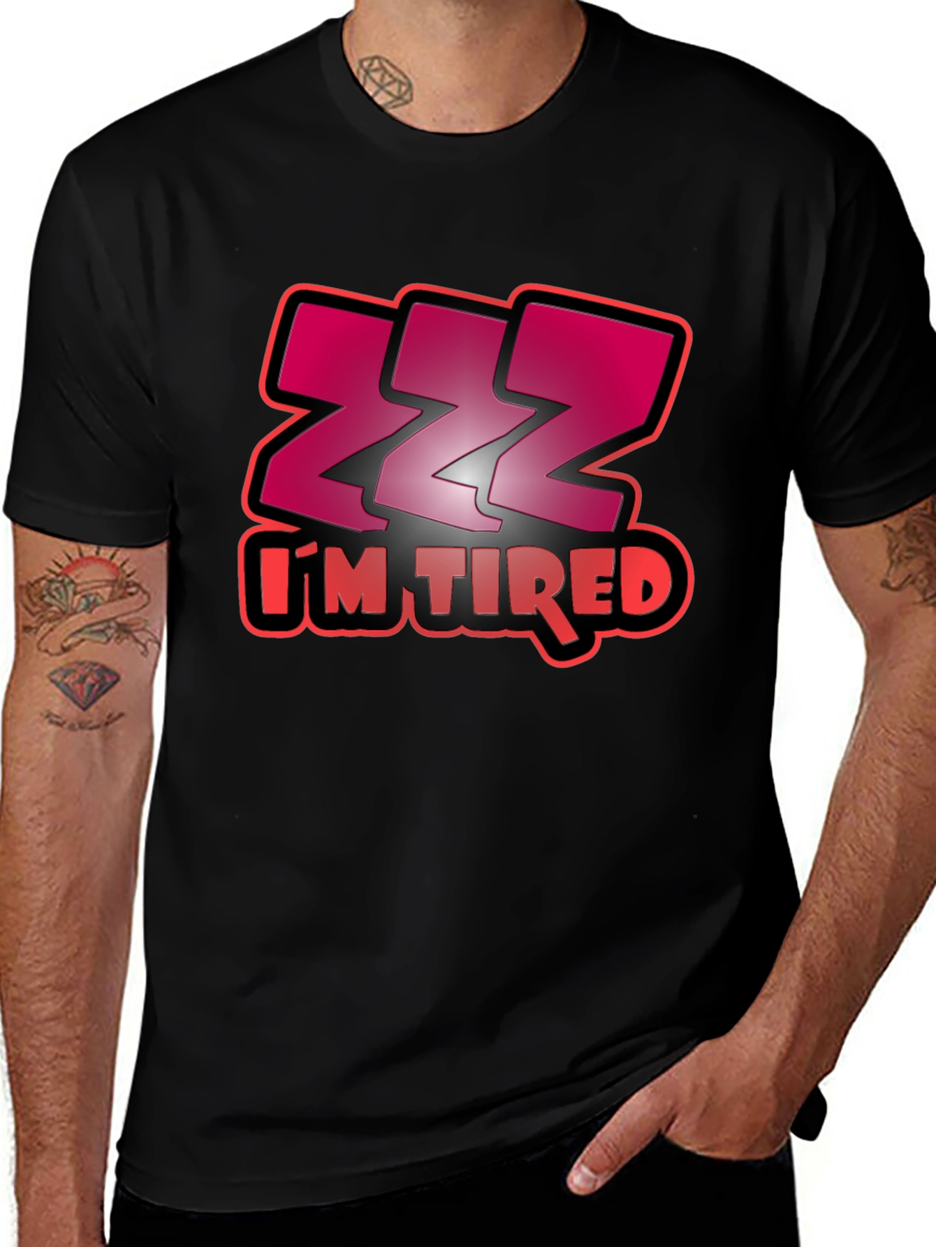 Variant 3 of Funny I'm Tired T-Shirt ZZZ Graphic Novelty