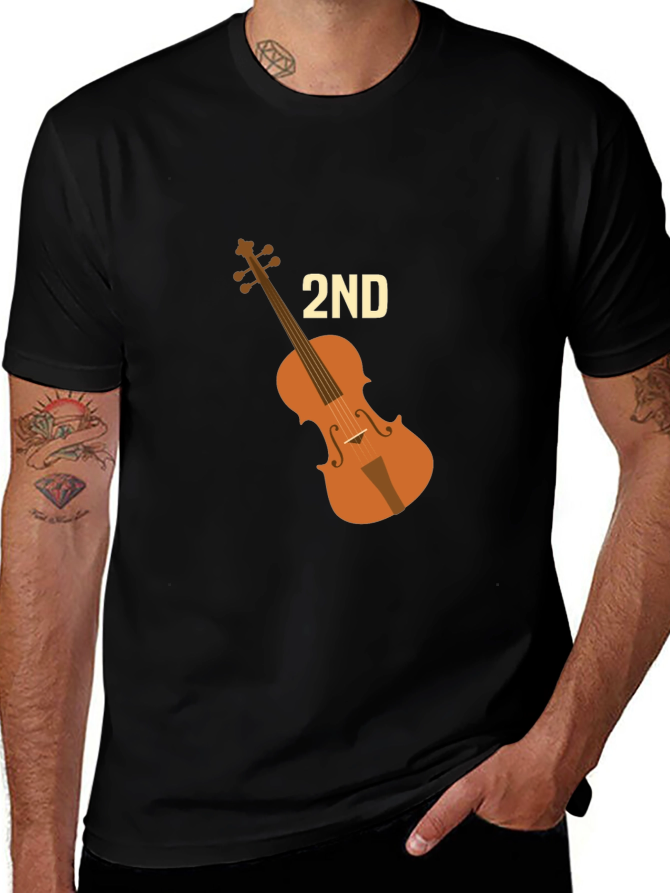 Variant 25 of 2nd Violinist Black T-Shirt - Music Lover Gift