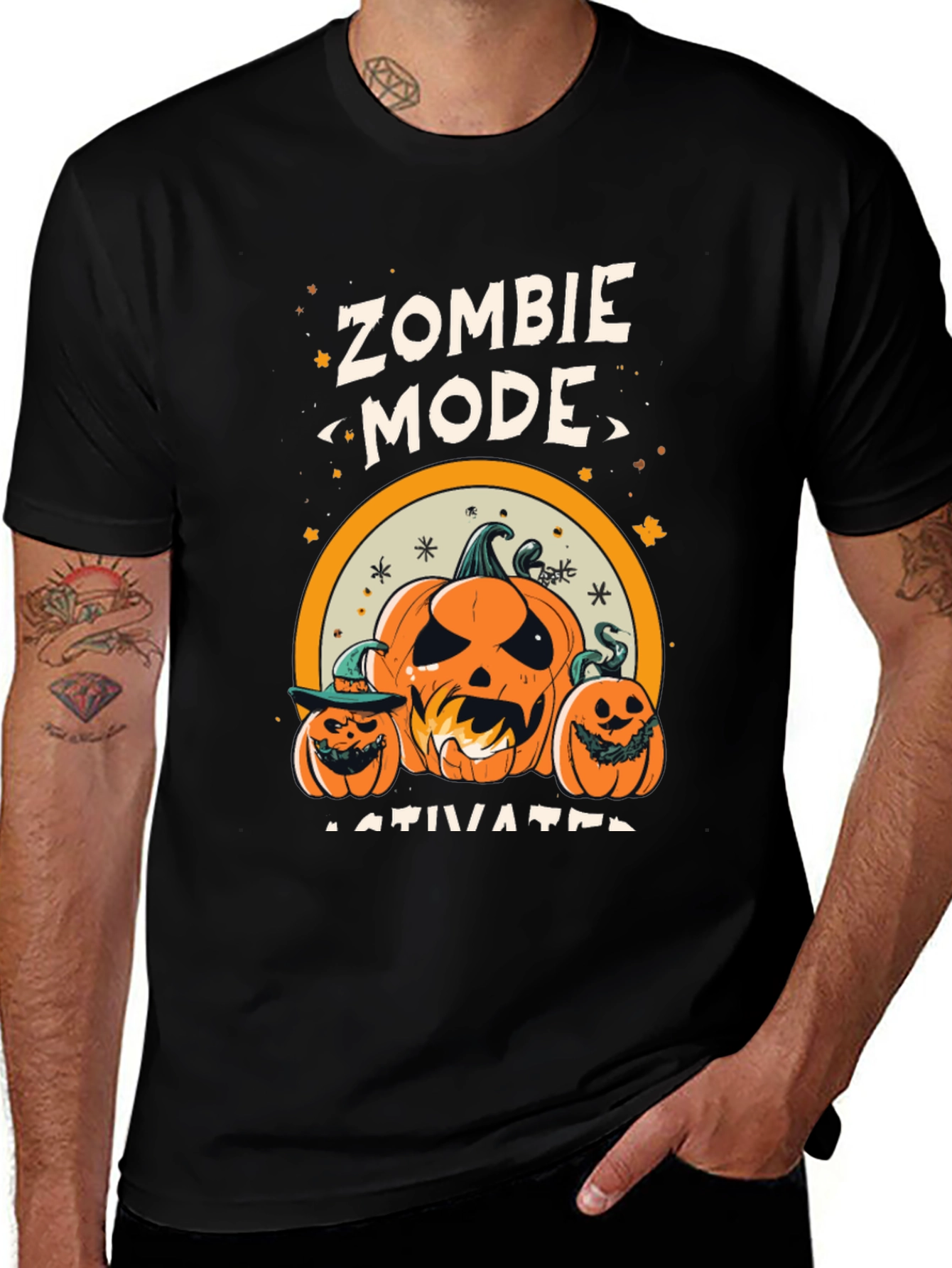 Variant 2 of Zombie Mode Activated Halloween T-Shirt
