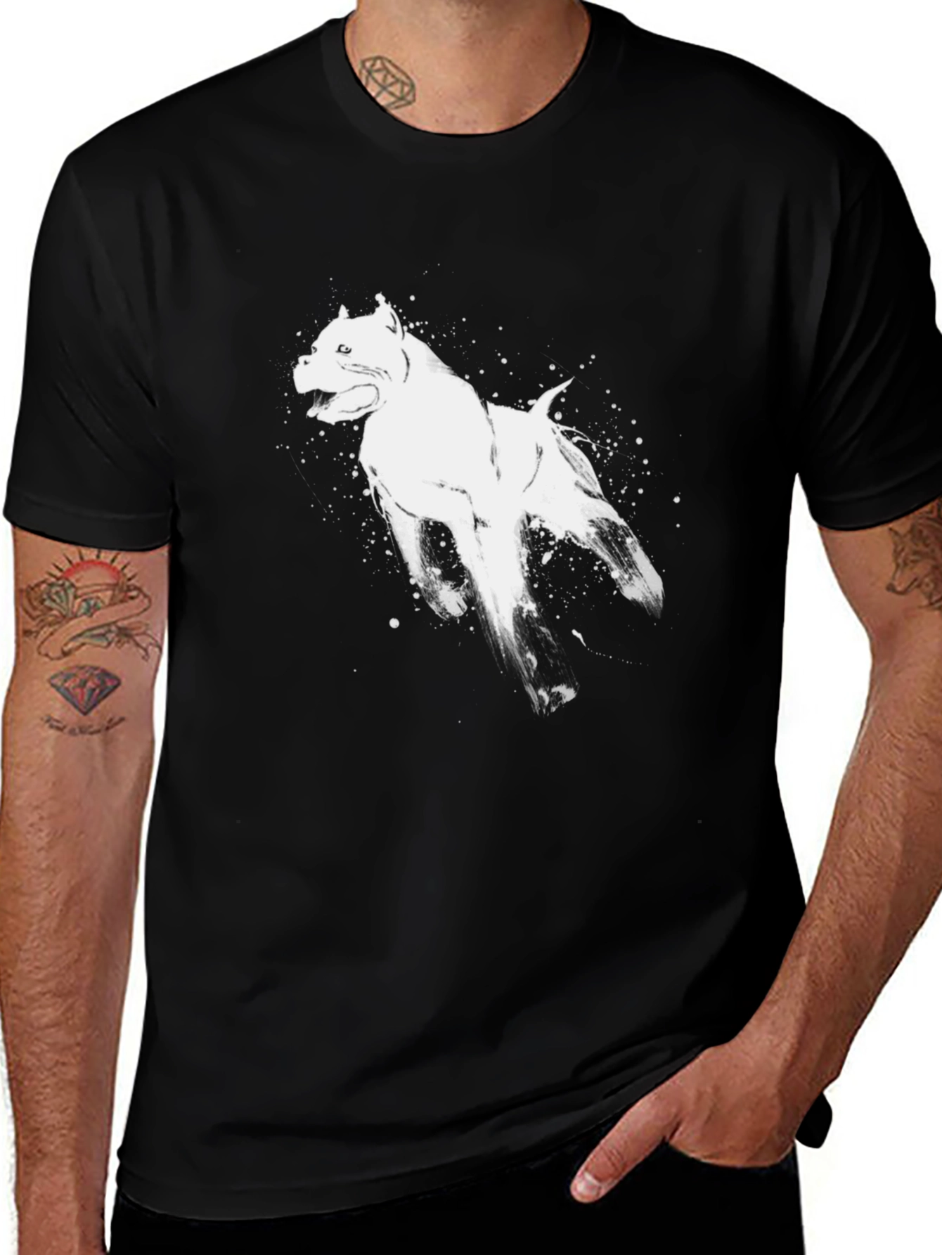 Variant 20 of Black Dog Graphic Tee - Stylish & Unique