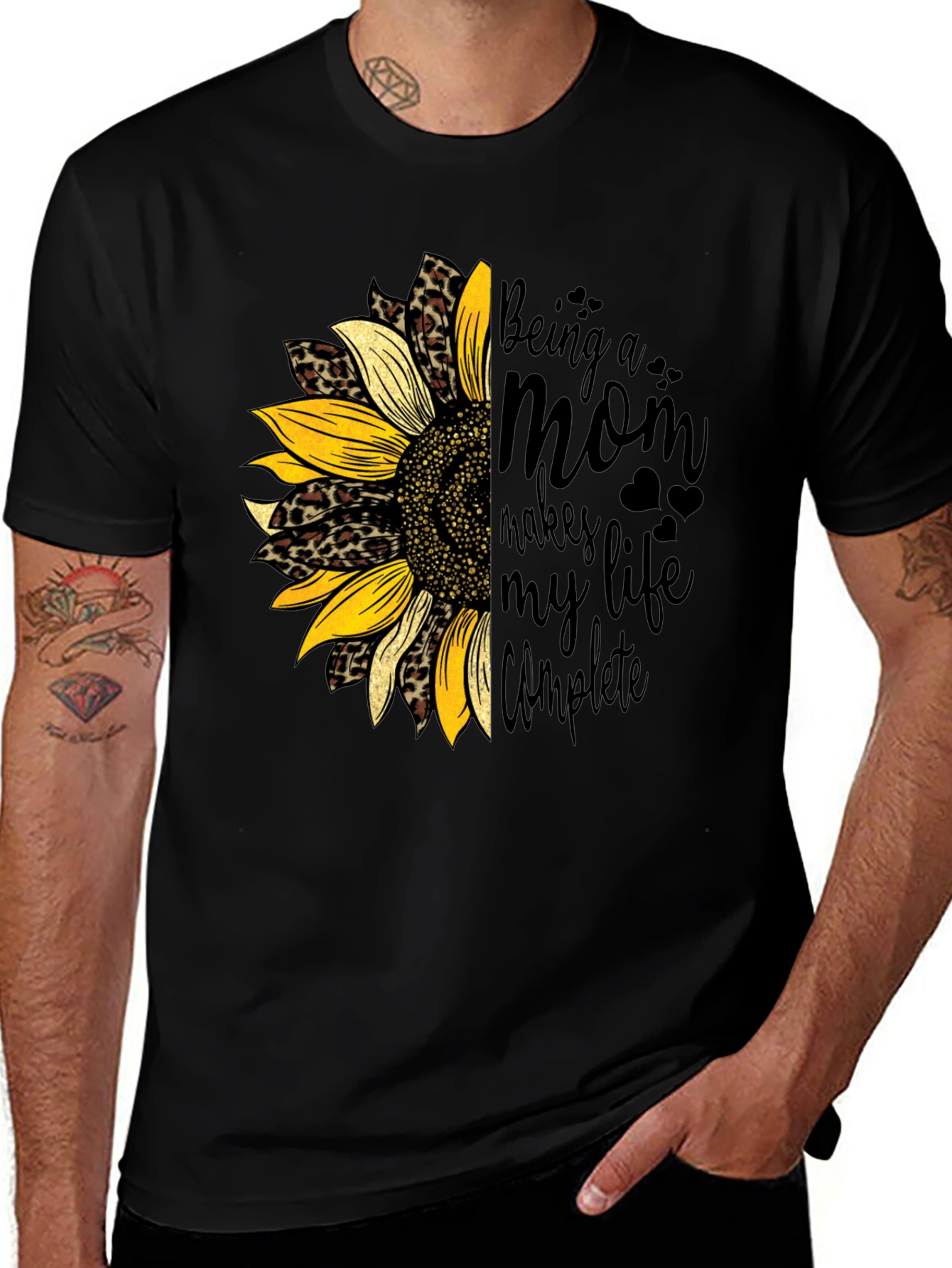 Variant 10 of Being a Mom Sunflower Graphic Tee
