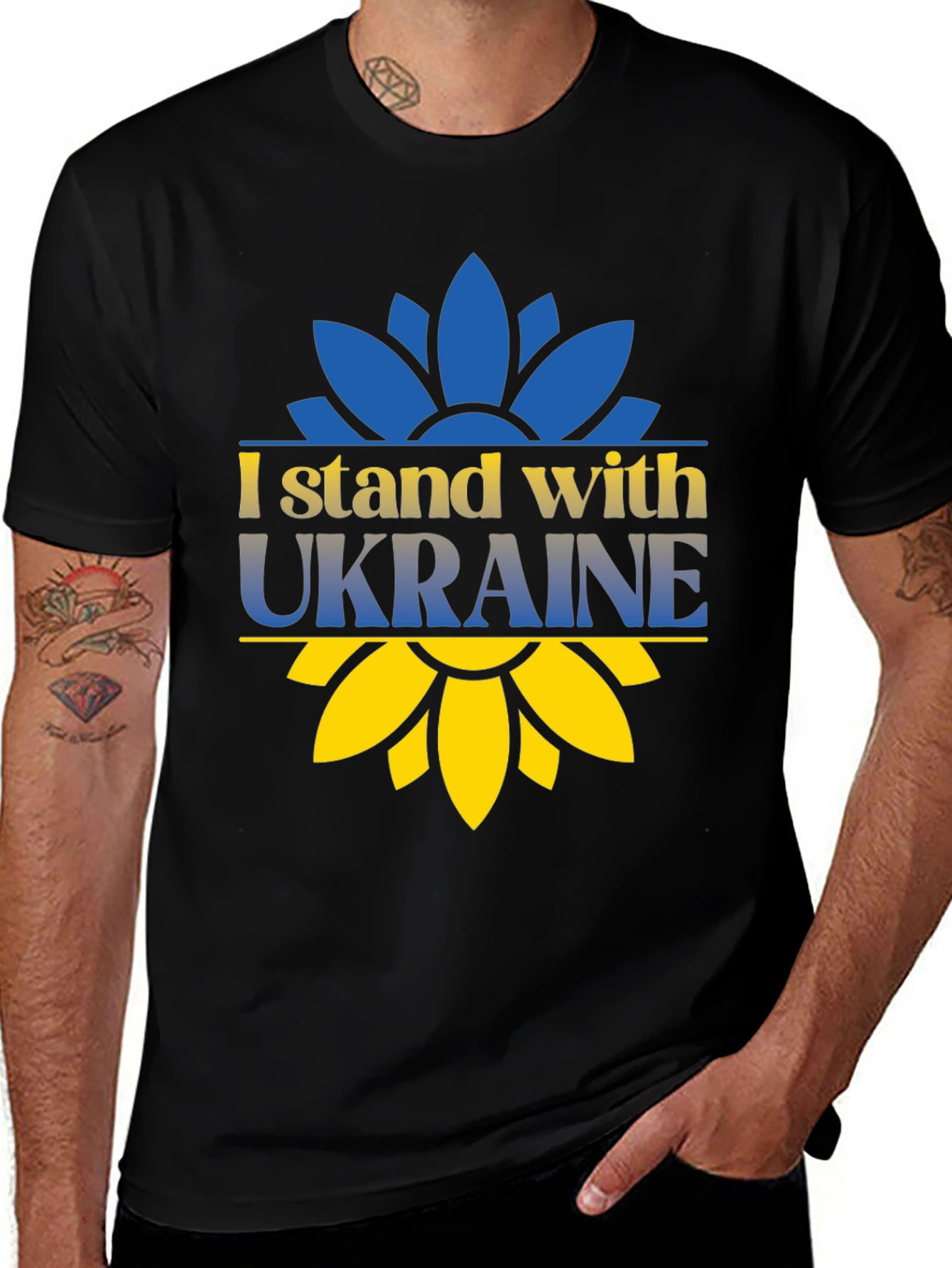 Variant 8 of I Stand With Ukraine Graphic T-Shirt