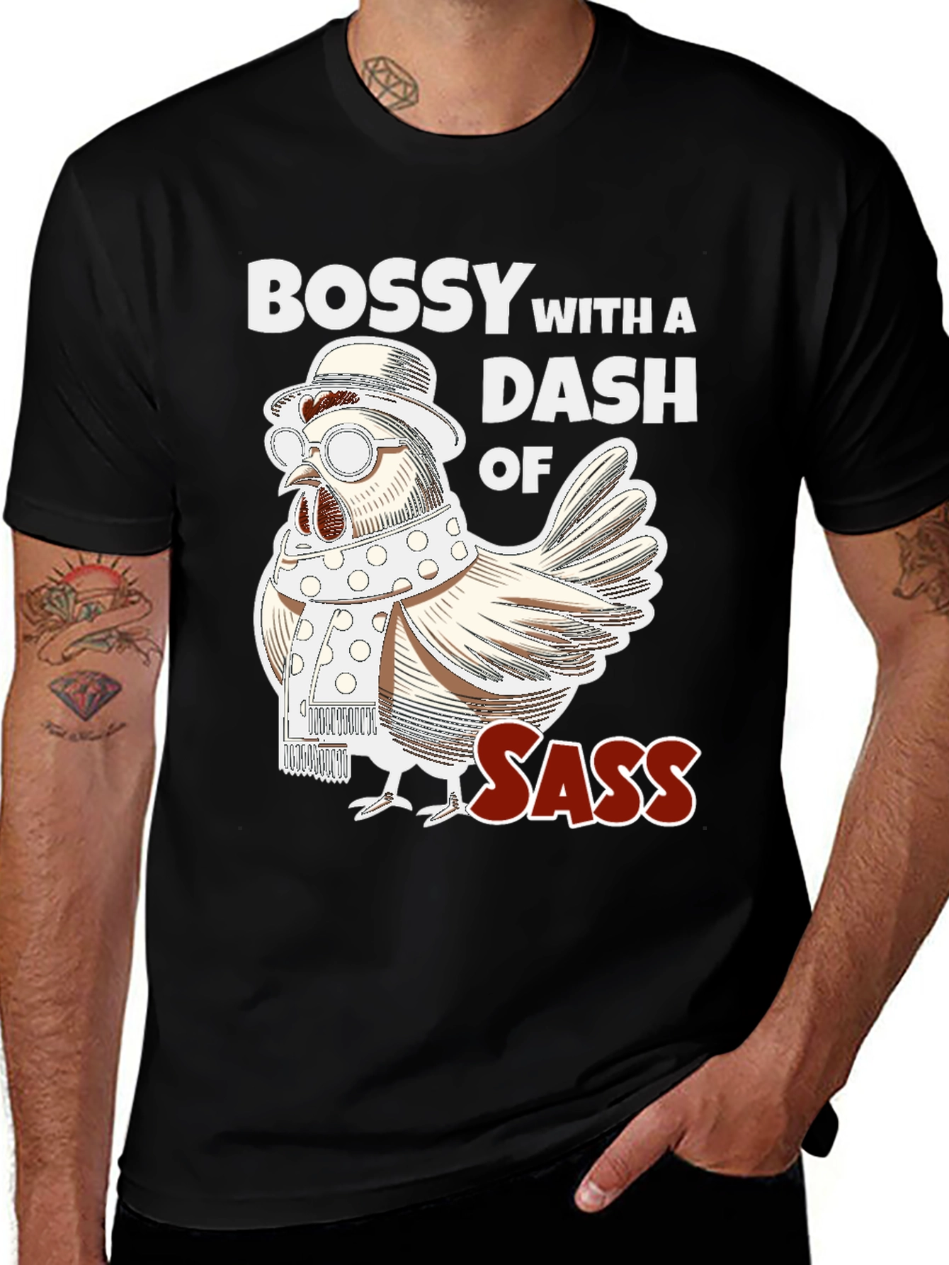 Variant 29 of Bossy Chicken T-Shirt: Style & Sass