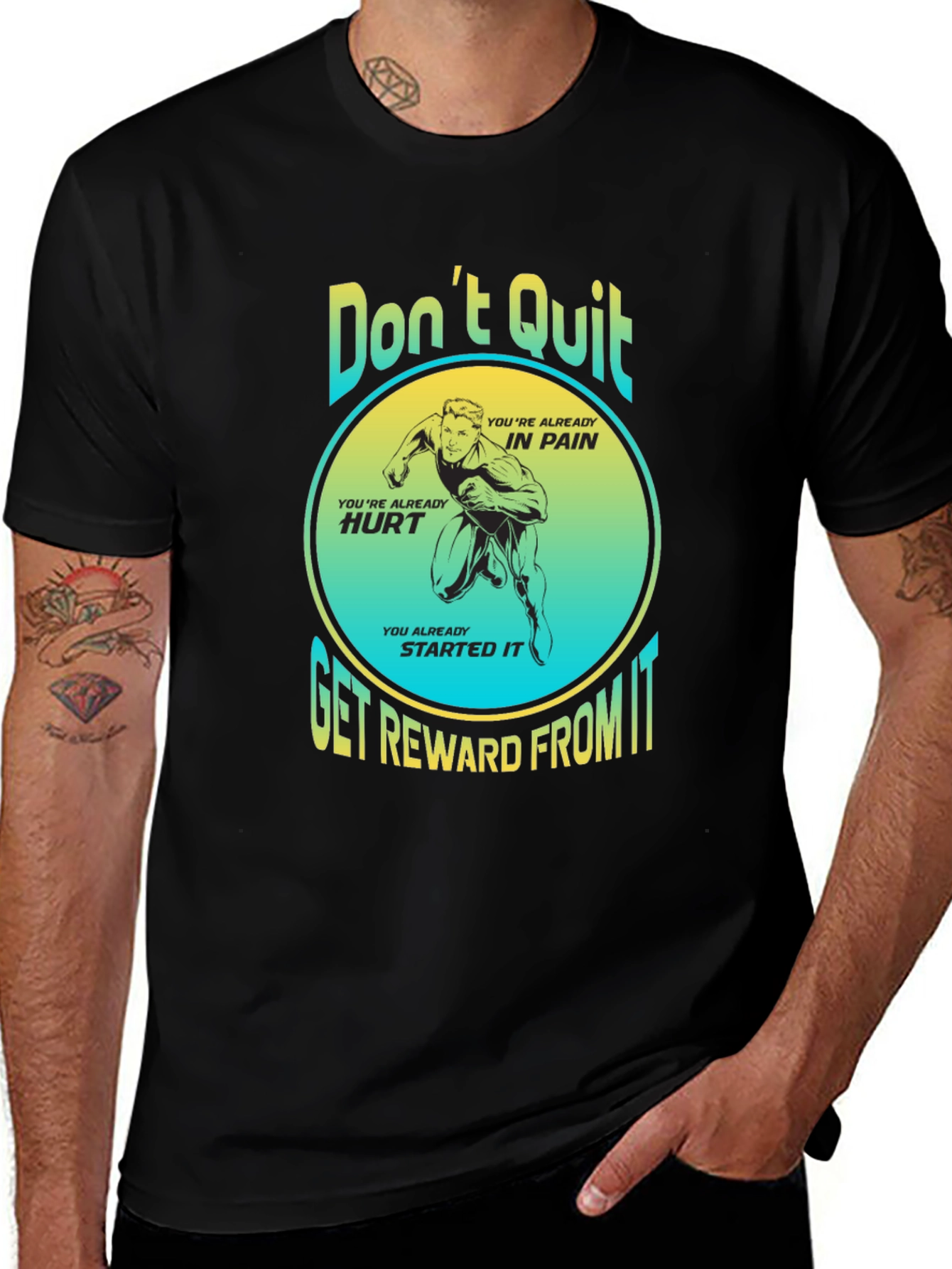 Variant 25 of Motivational Fitness T-Shirt - Don't Quit Get Reward