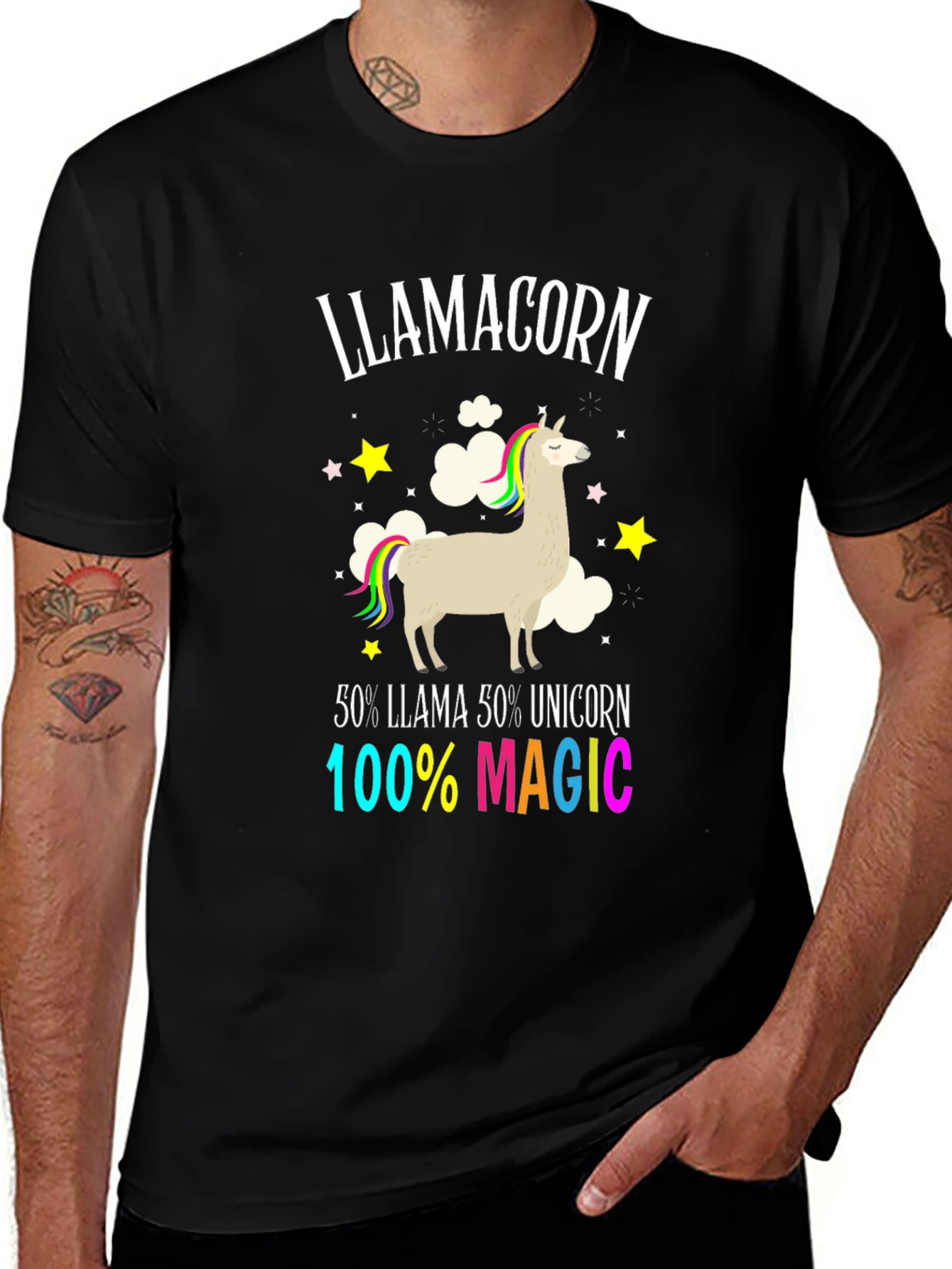 Variant 15 of Llamacorn T-Shirt - 50% Llama 50% Unicorn 100% Magic
