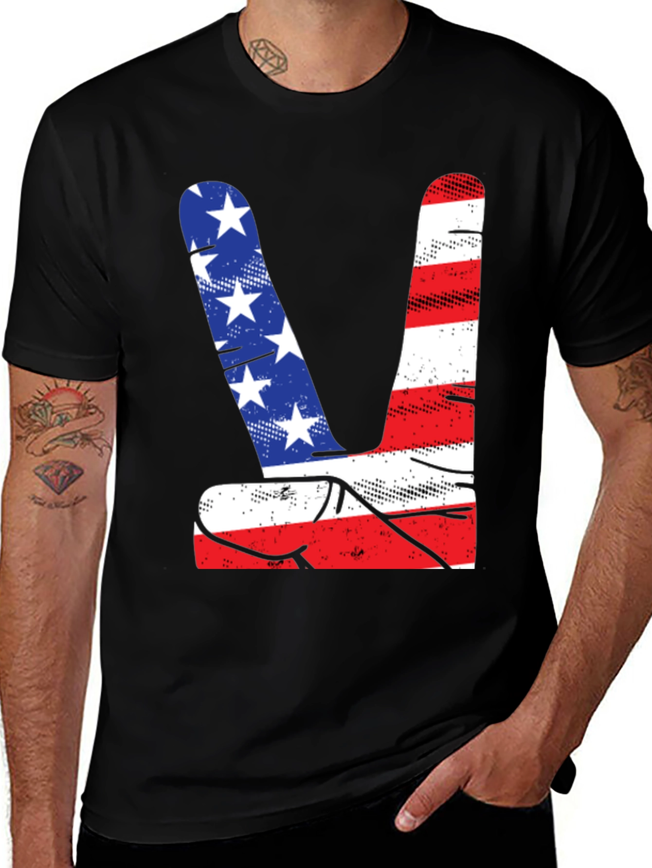 Variant 25 of Patriotic Peace Sign T-Shirt