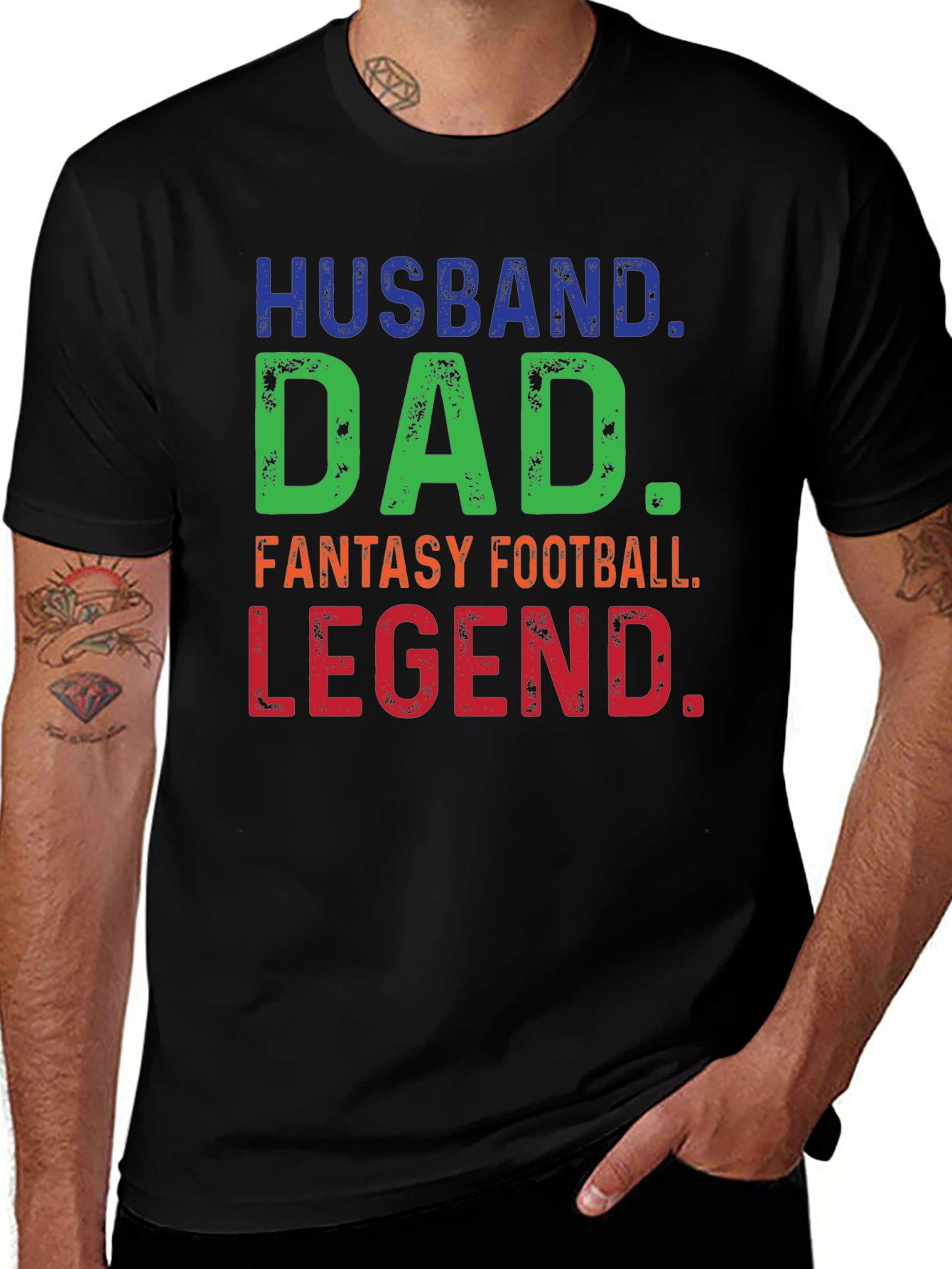 Variant 16 of Husband Dad Fantasy Football Legend T-Shirt