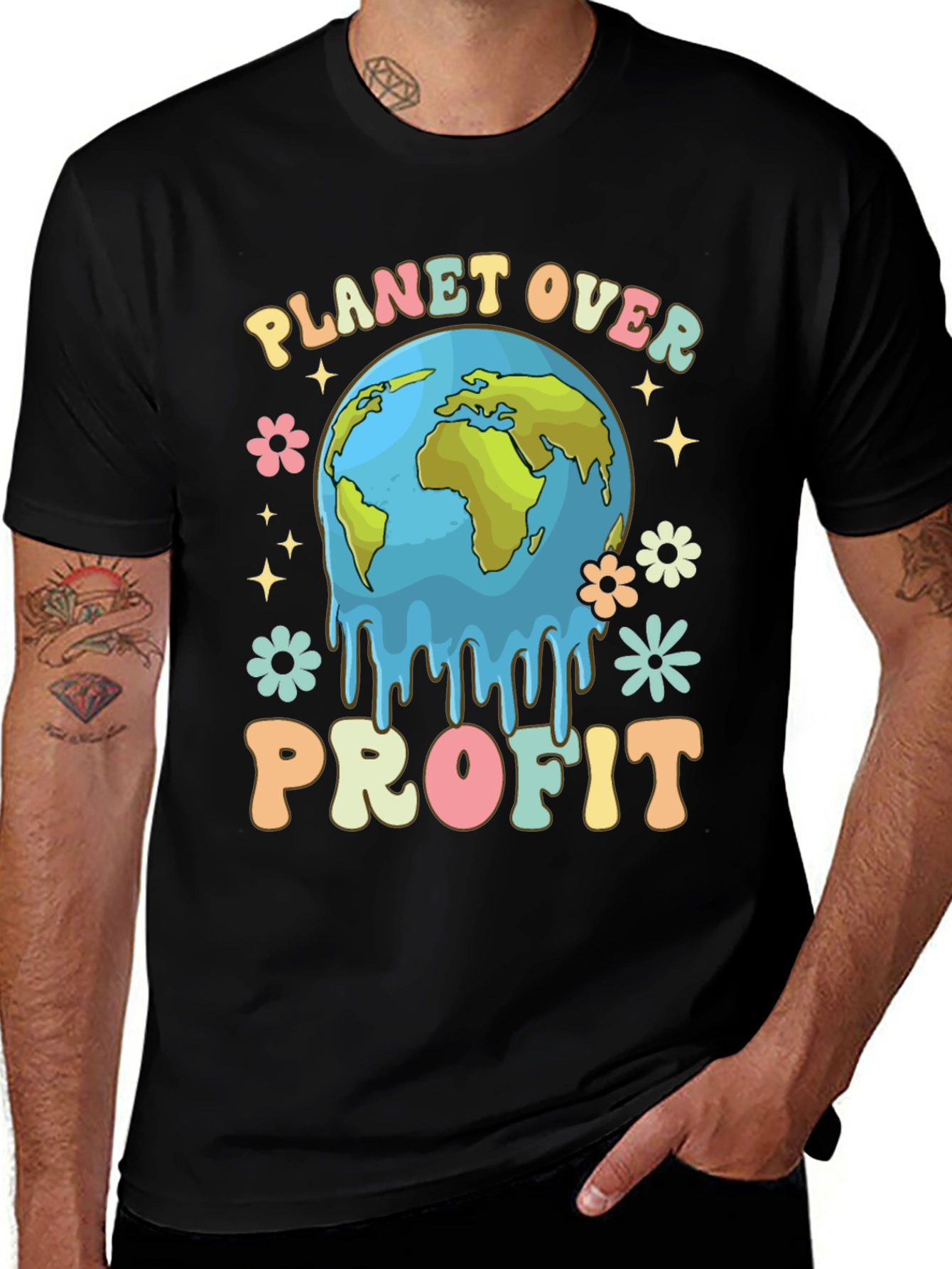 Planet Over Profit Tee - Earth Day Apparel