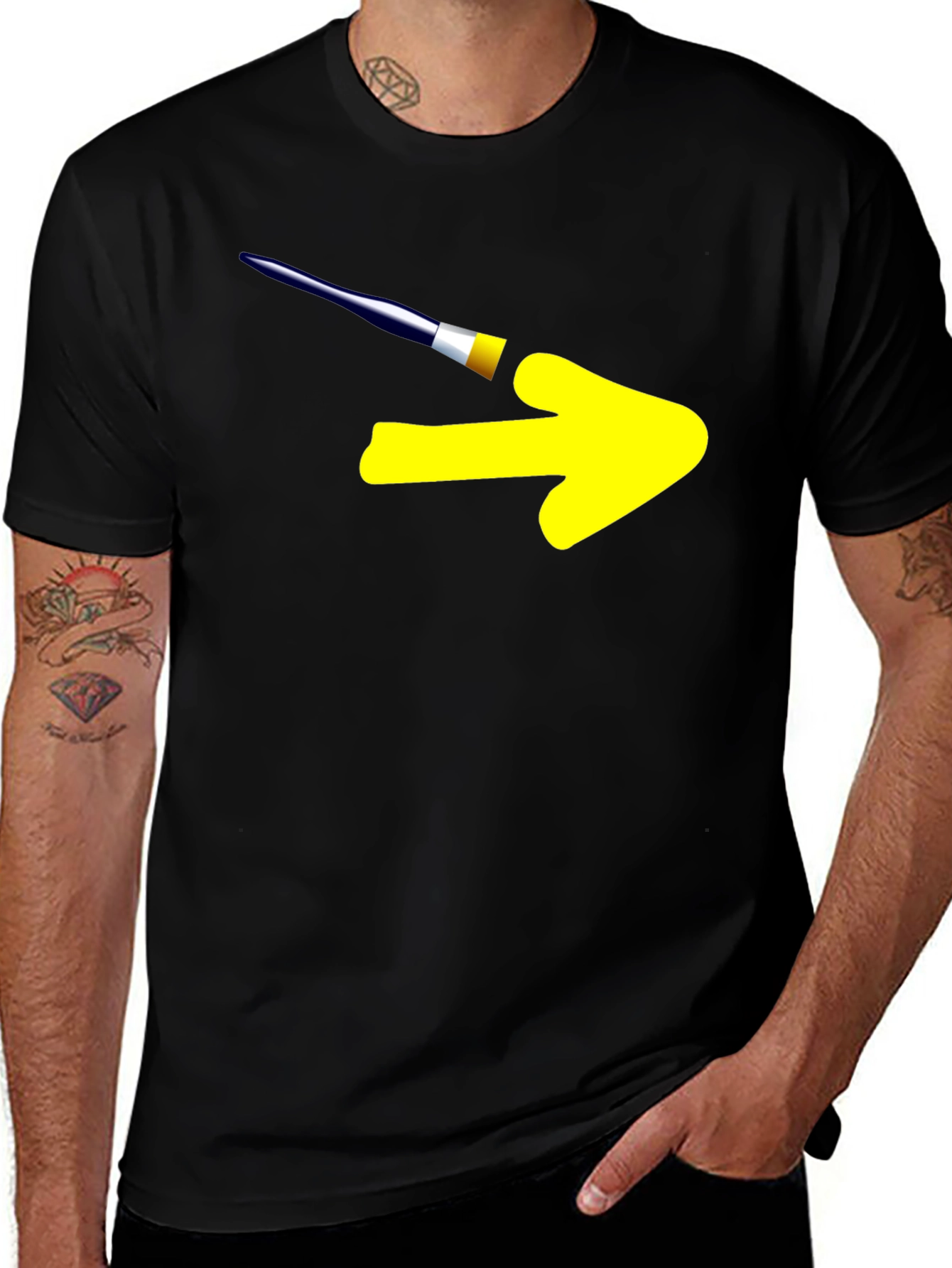 Arrow Paintbrush Graphic Tee - Point the Way!
