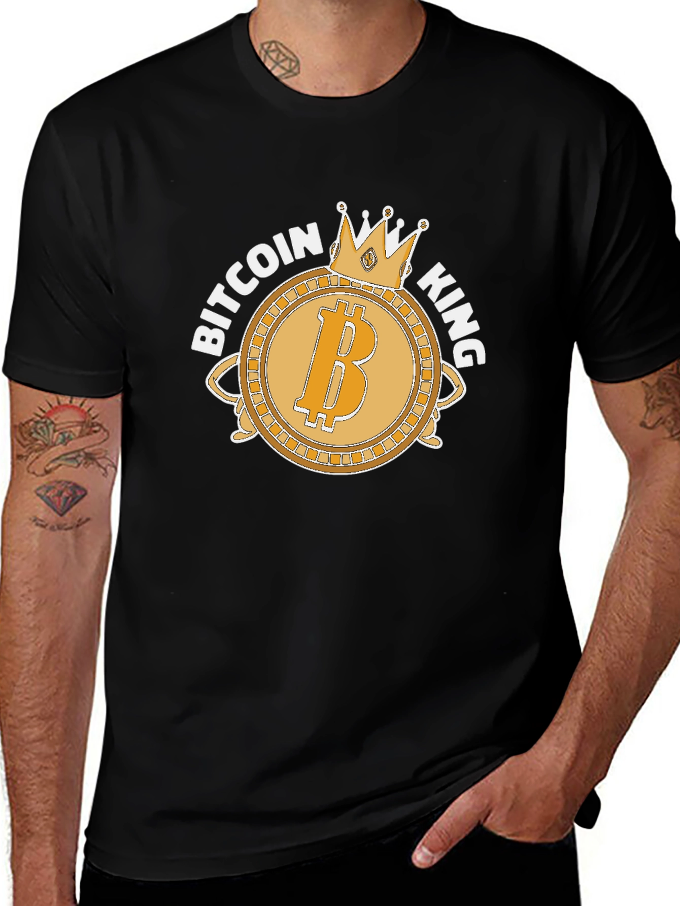 Bitcoin King Graphic Tee - Crypto Currency T-Shirt