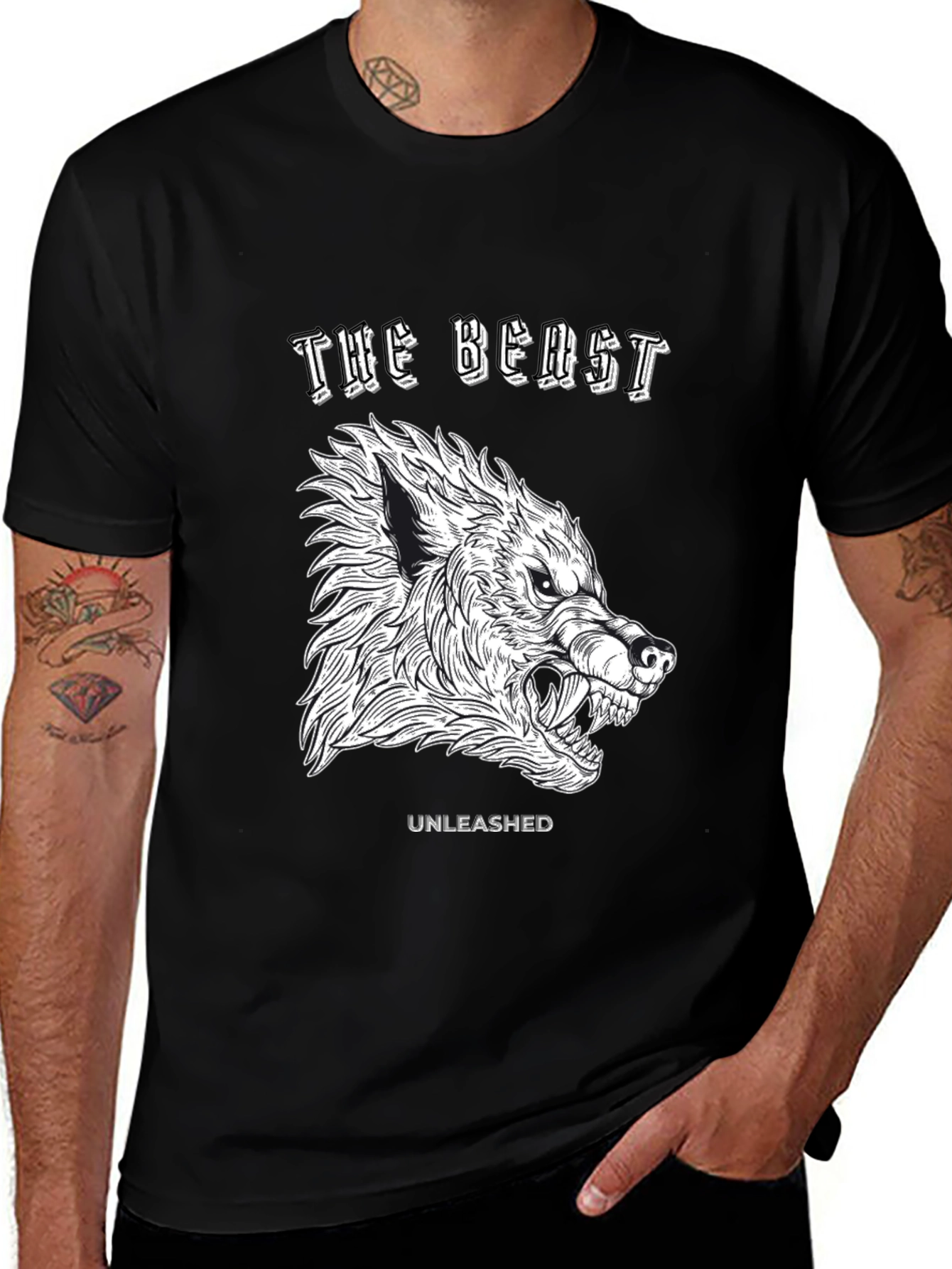 Variant 8 of The Beast Unleashed Graphic T-Shirt - Black