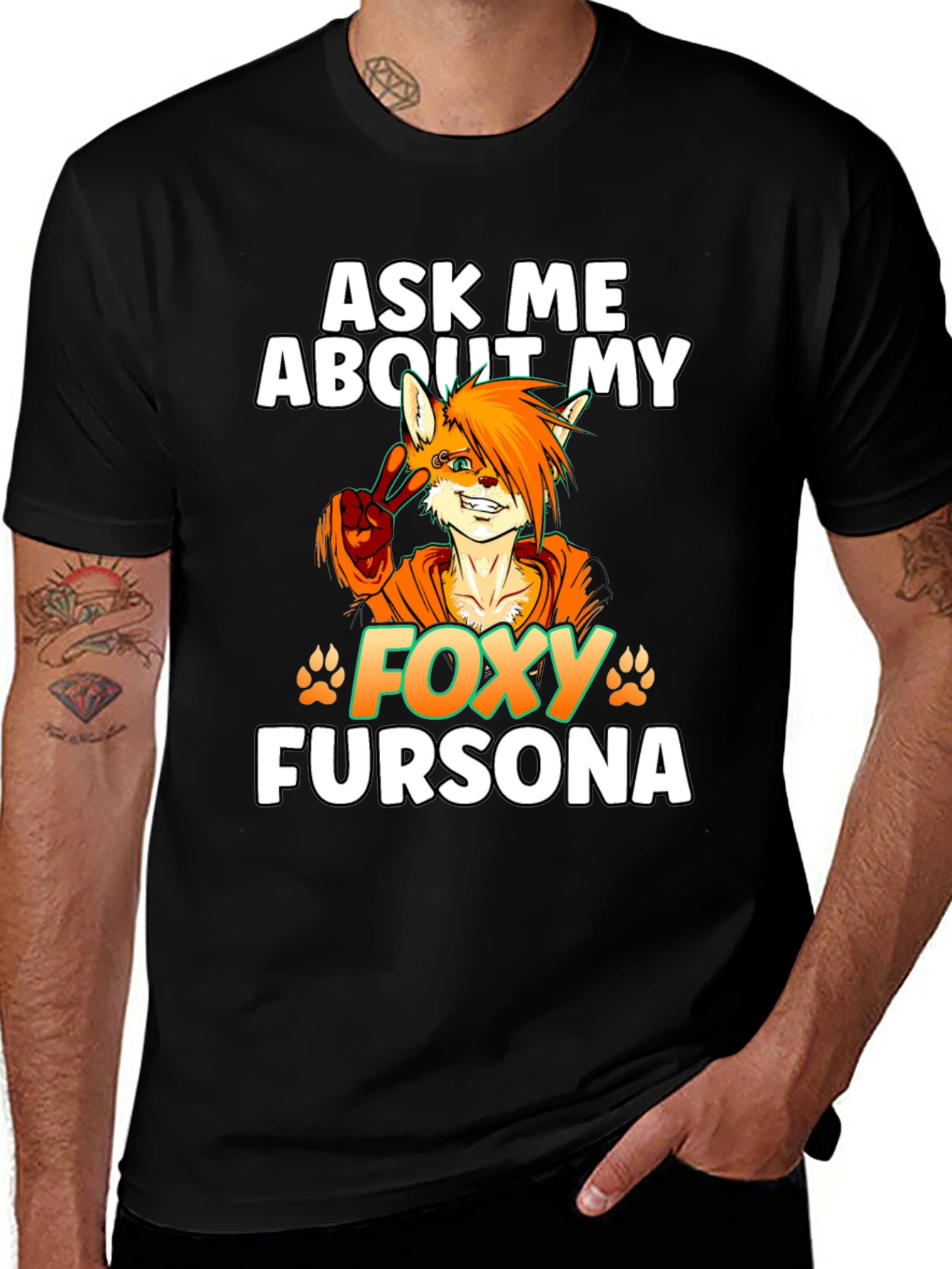 Variant 30 of Ask Me About My Foxy Fursona T-Shirt