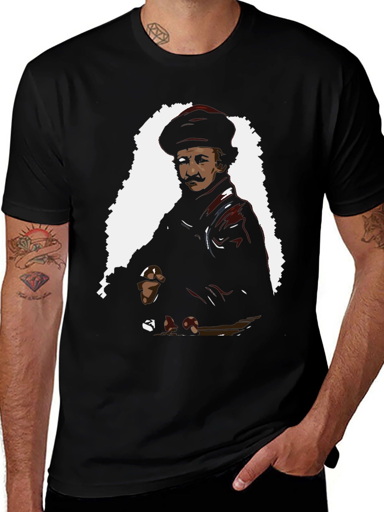 Variant 21 of Vintage Poet Graphic Tee - Literary Black T-Shirt