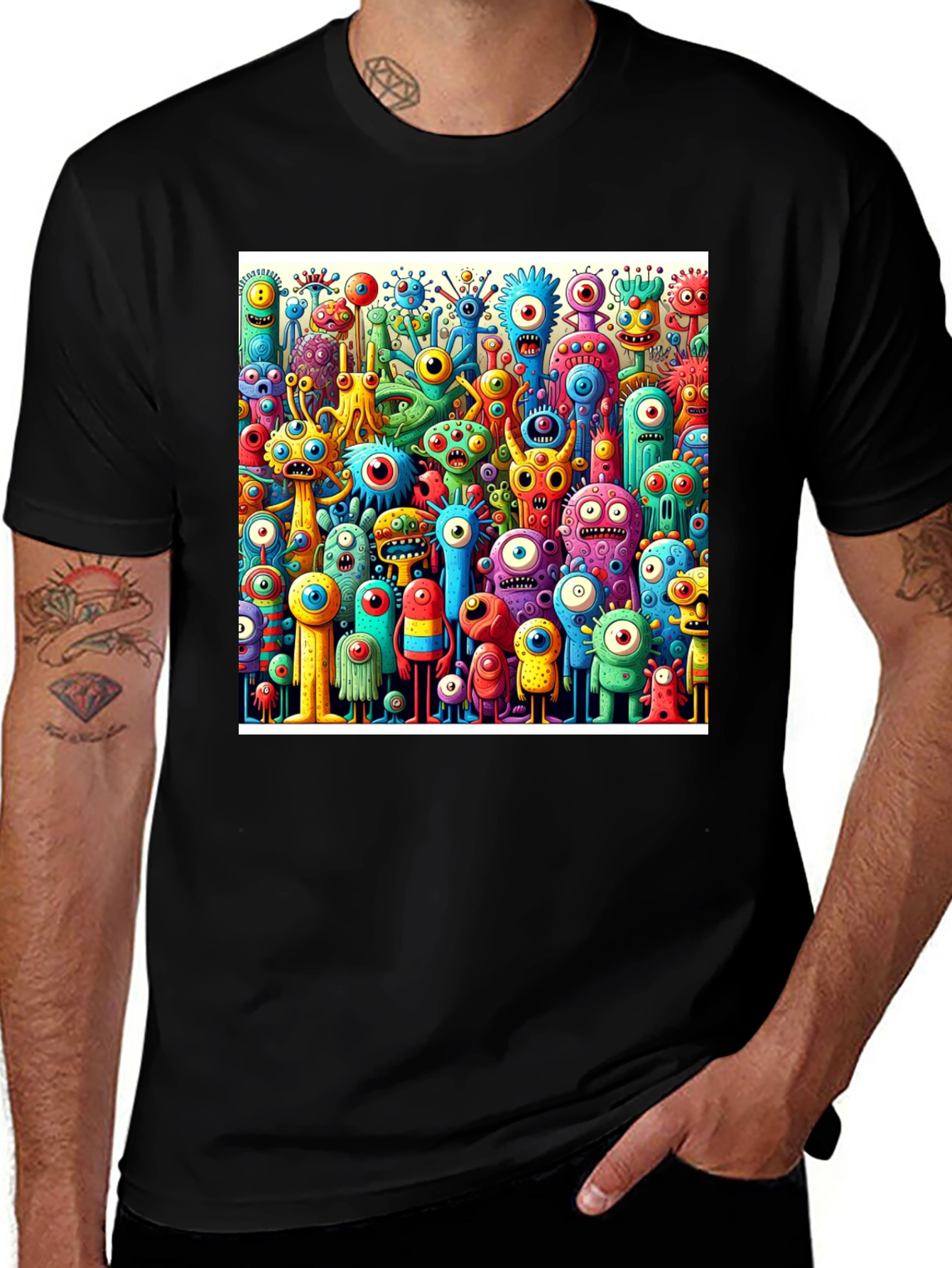 Variant 28 of Monster Mash Graphic Tee - Unique & Colorful Design