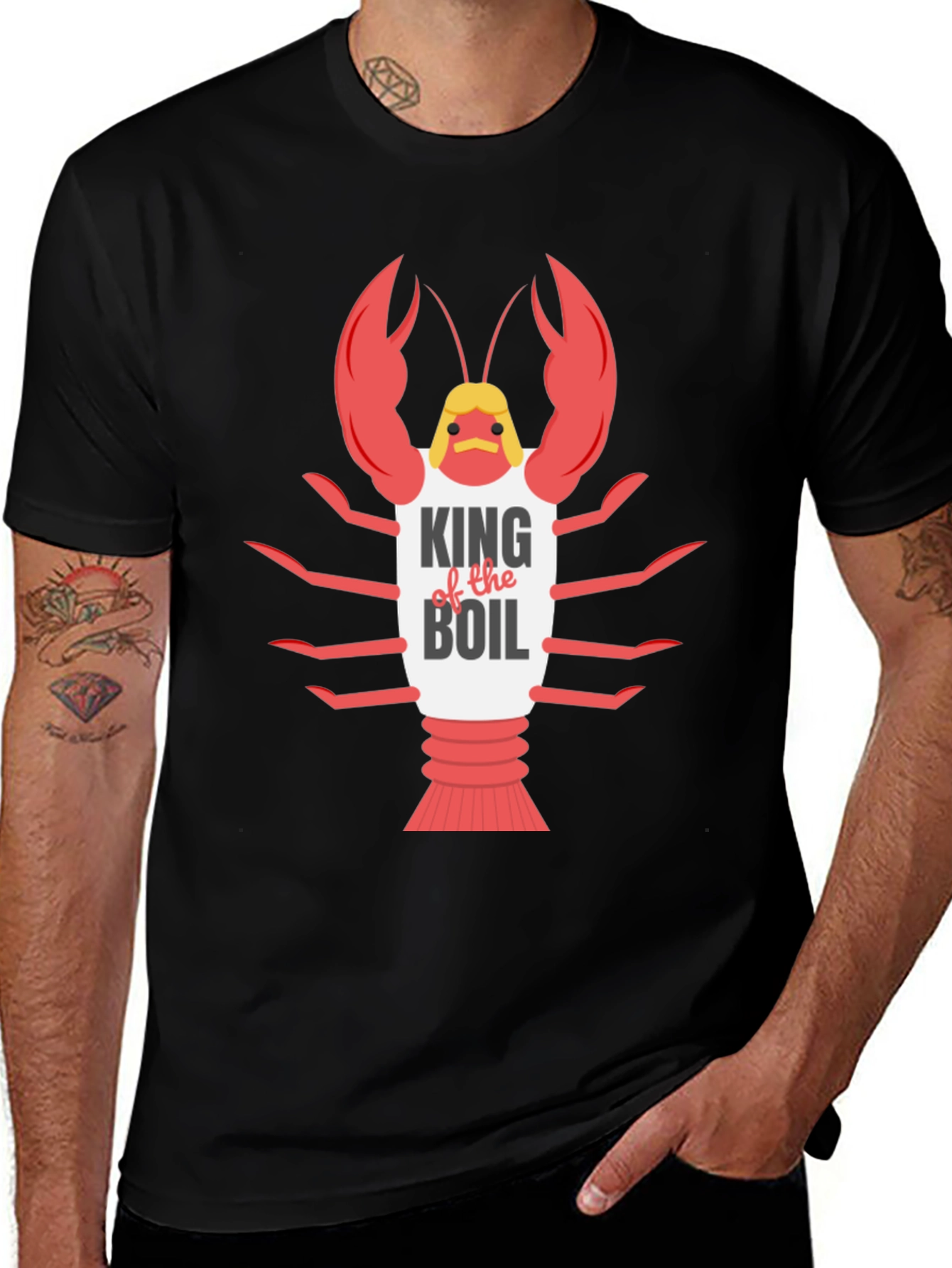 Black King of the Boil T-Shirt Crawfish Tee main image