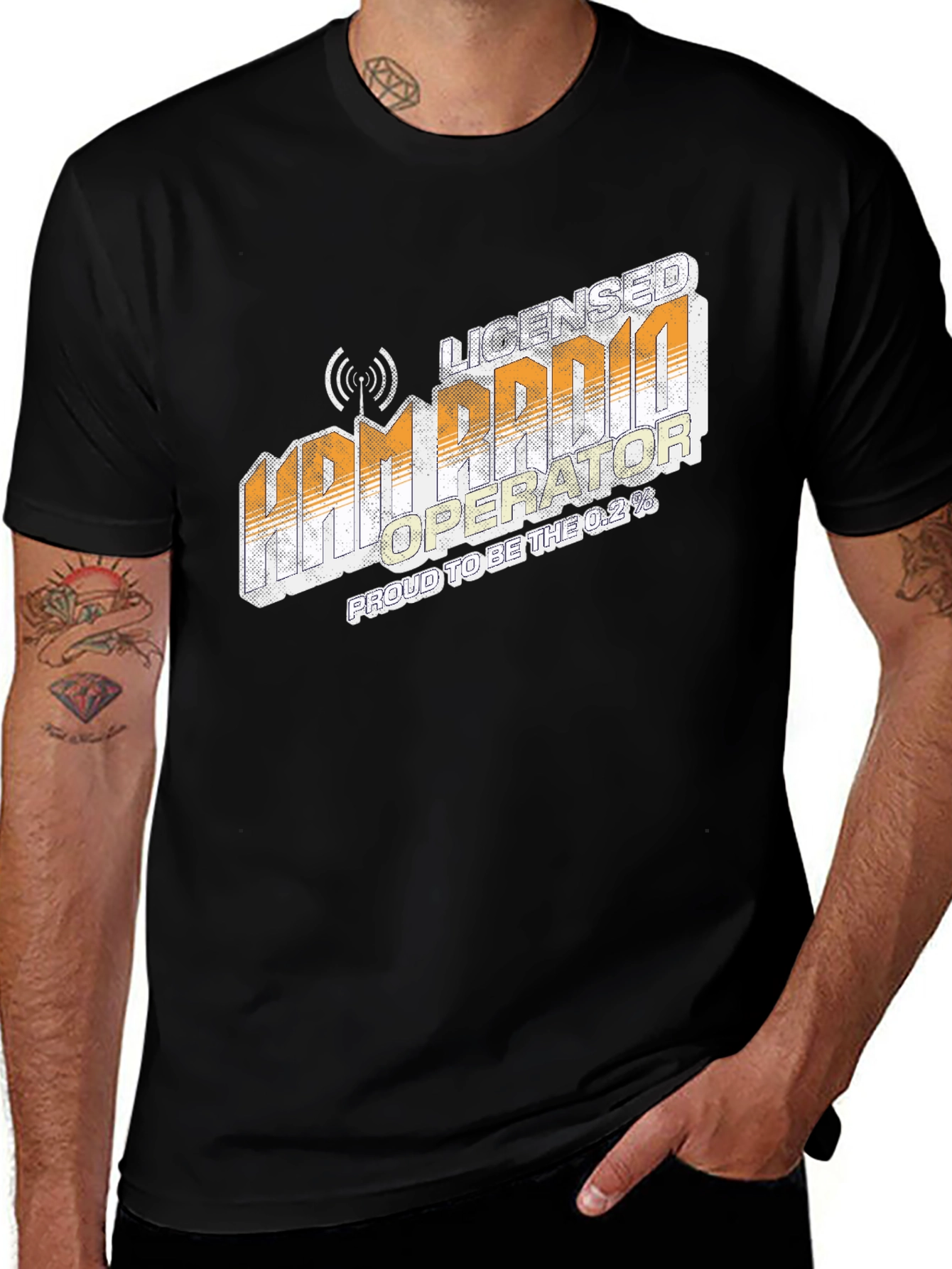 Variant 15 of Licensed Ham Radio Operator T-Shirt - Proud to be the 0.2%
