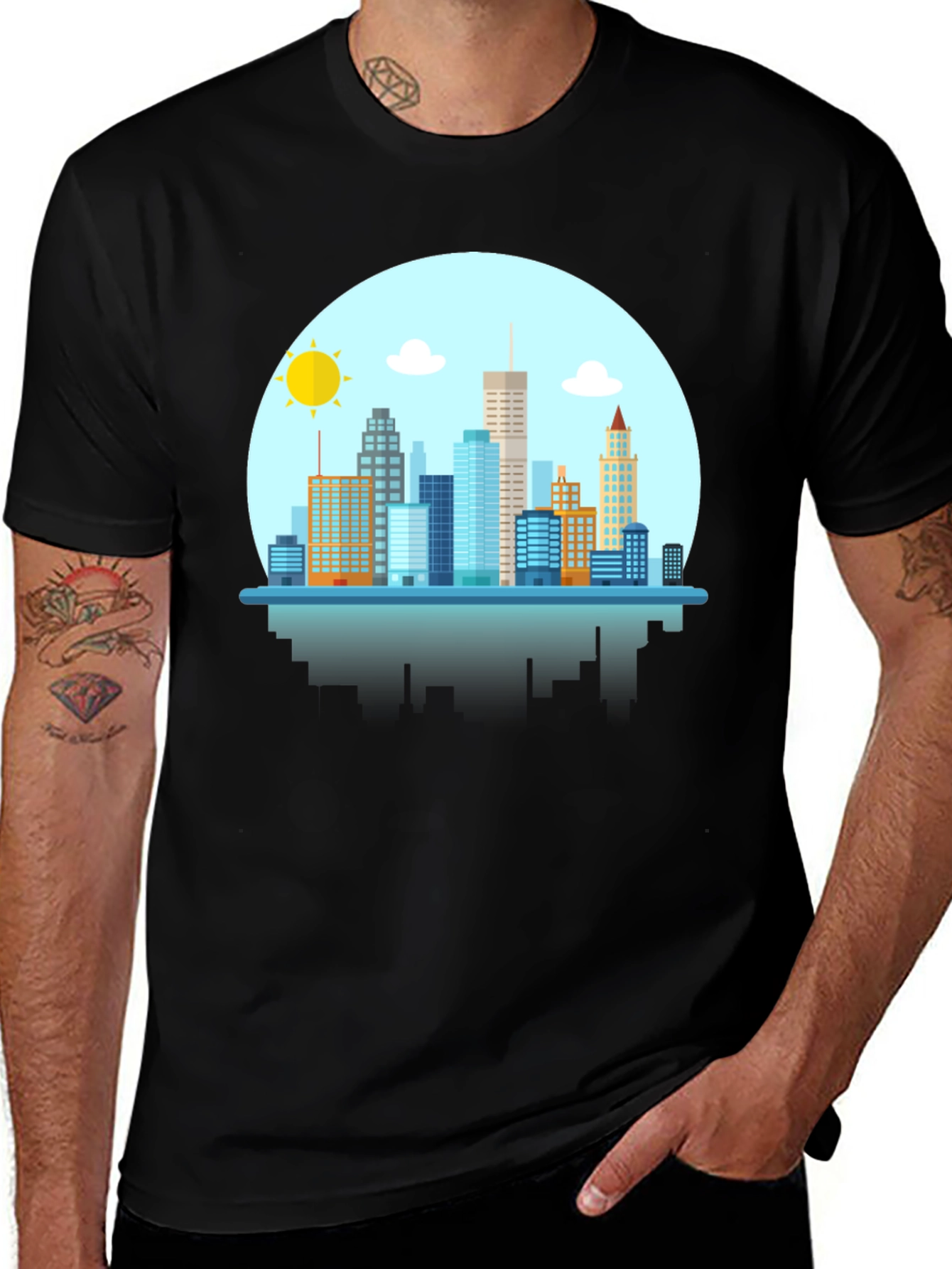 Variant 24 of Cityscape Graphic Tee - Modern Urban Style