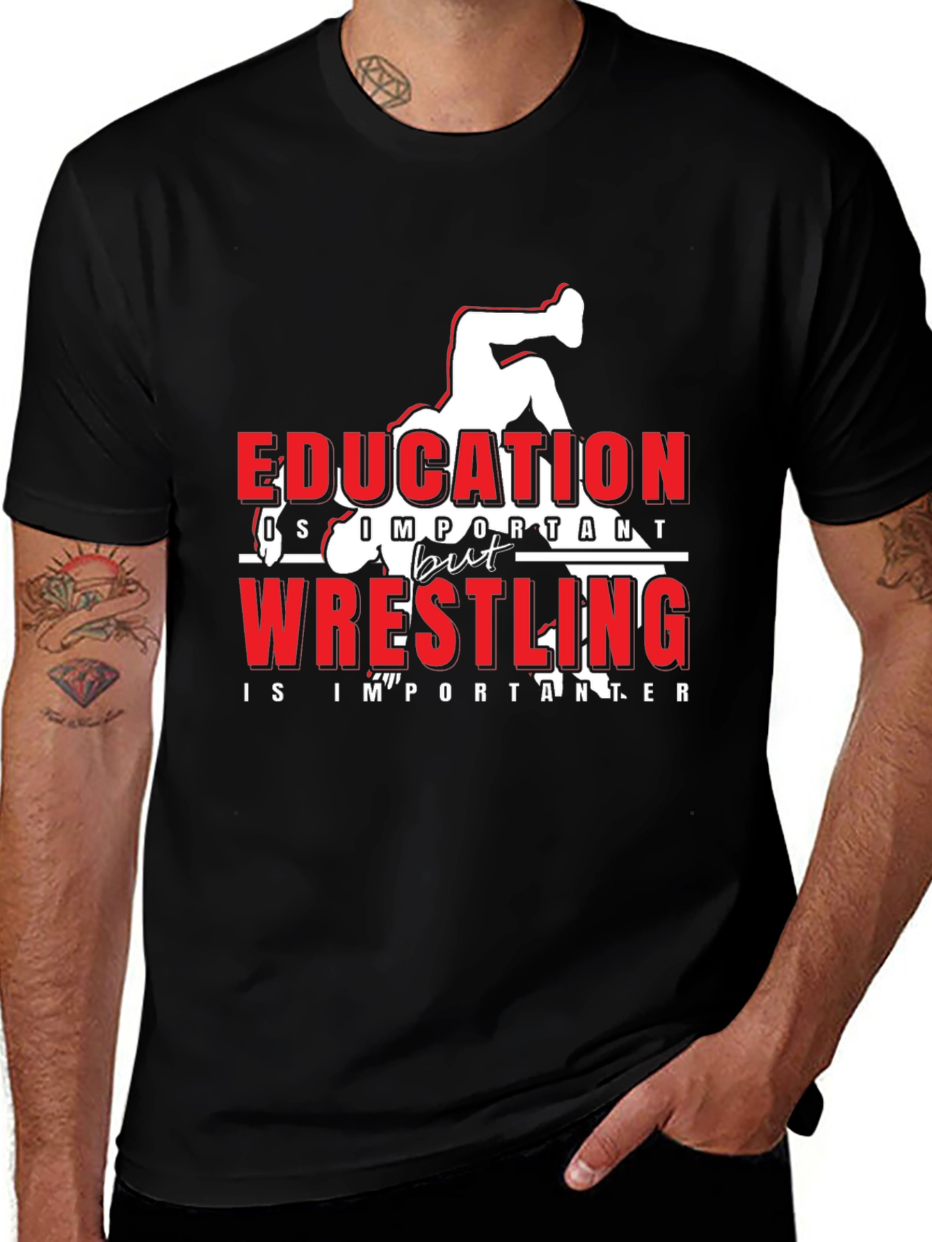 Education & Wrestling Graphic Tee