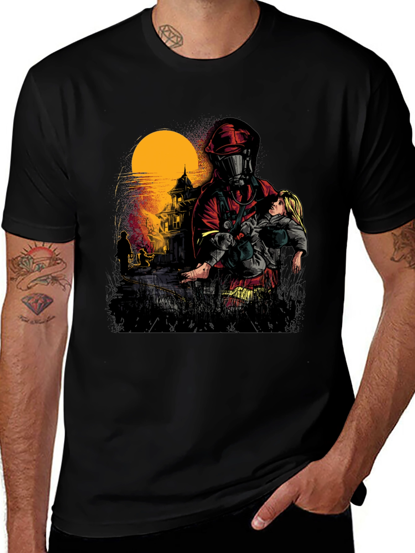 Variant 30 of Firefighter Hero Graphic Tee