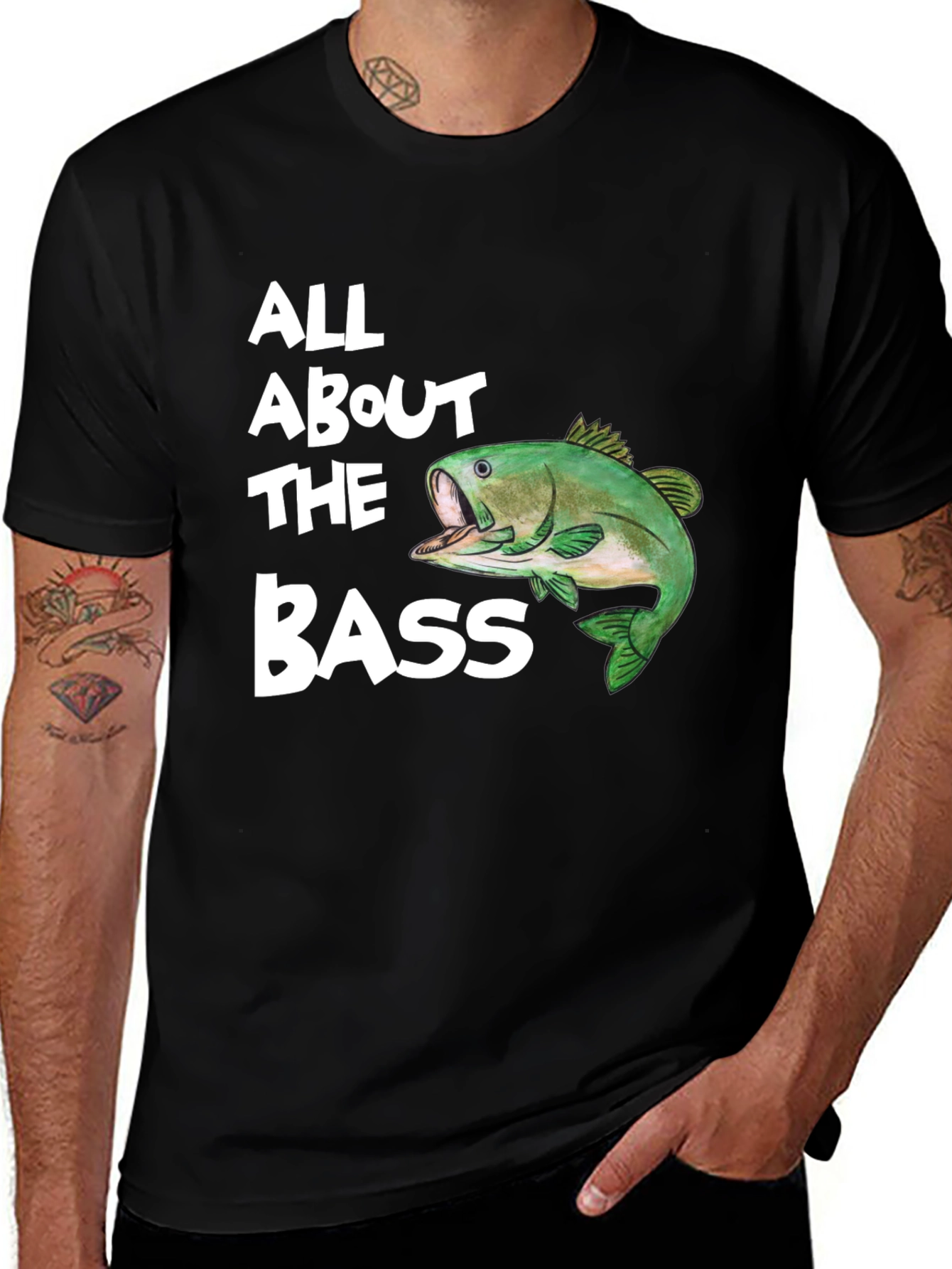 Variant 3 of All About the Bass T-Shirt - Fishing Tee
