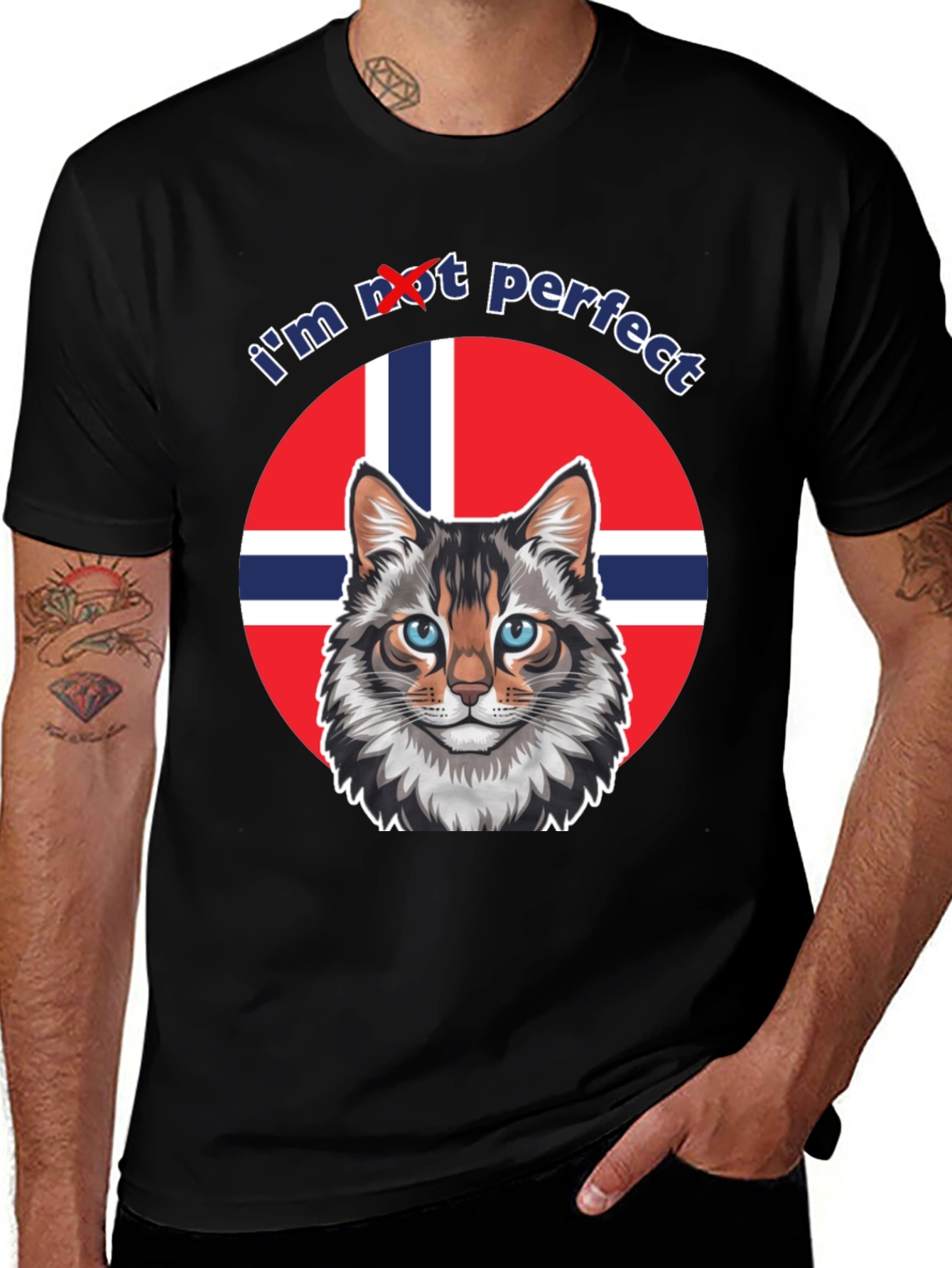 Norway Cat T-Shirt - I'm Not Perfect