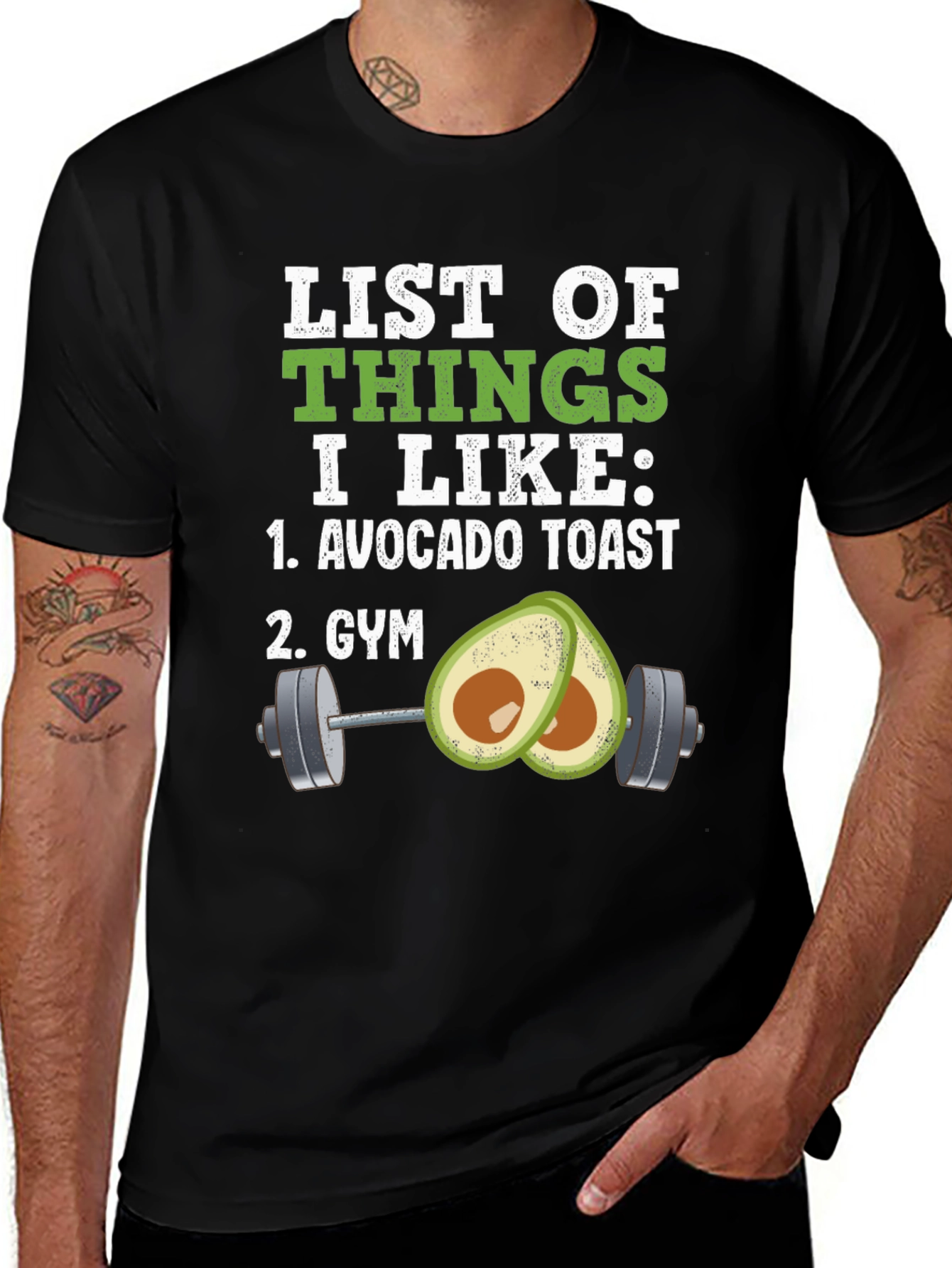 Avocado Toast & Gym T-Shirt - Funny Workout Tee