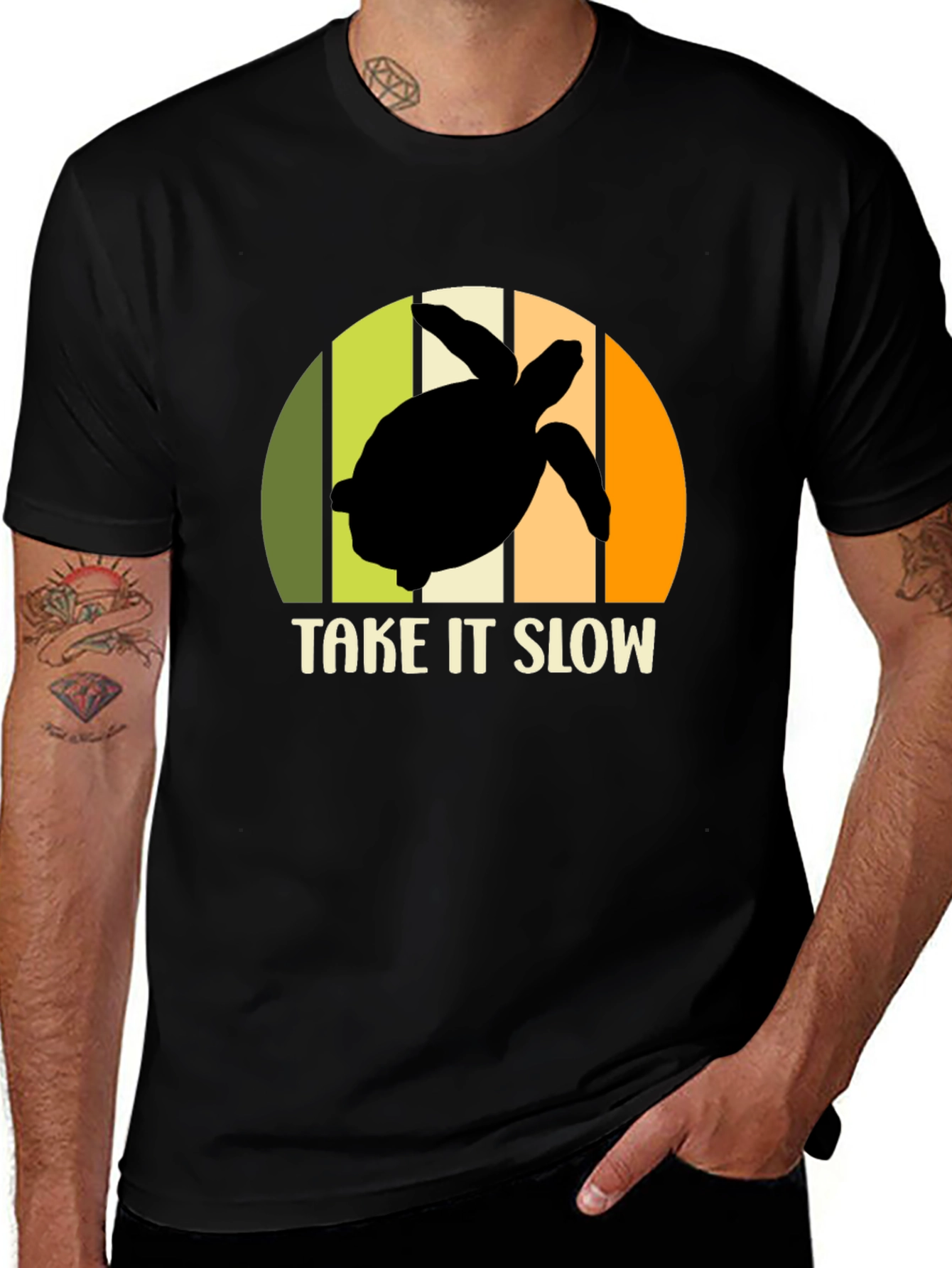 Variant 6 of Take It Slow Turtle Graphic Tee