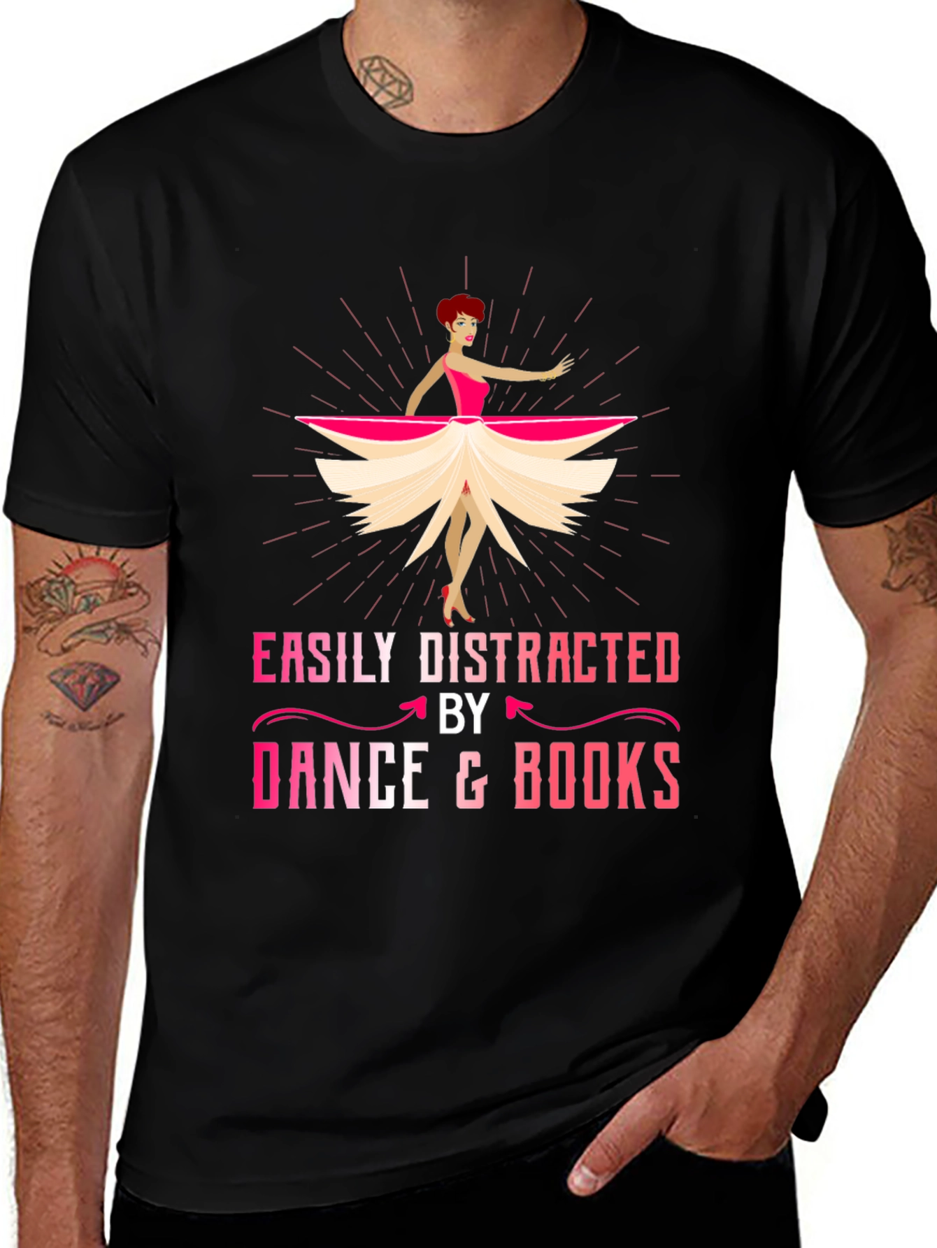 Variant 13 of Easily Distracted by Dance and Books T-Shirt