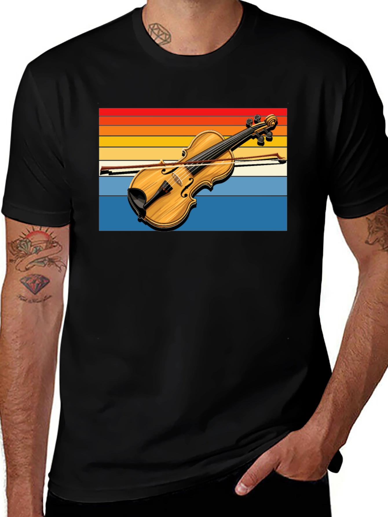 Variant 11 of Vintage Violin T-Shirt - Retro Music Lover Tee