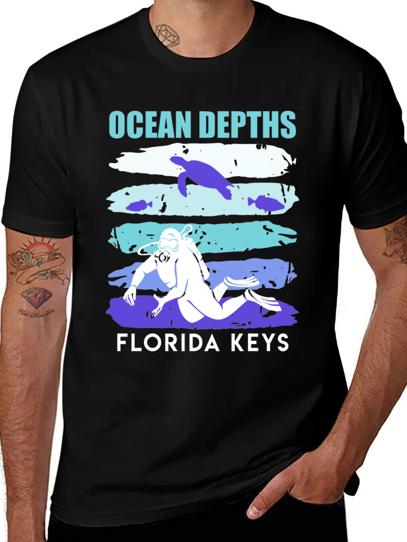 Ocean Depths Florida Keys Diver T-Shirt