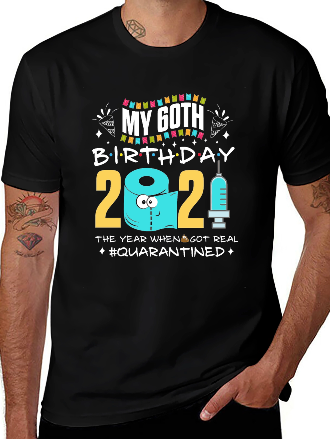60th Birthday Quarantined 2021 T-Shirt