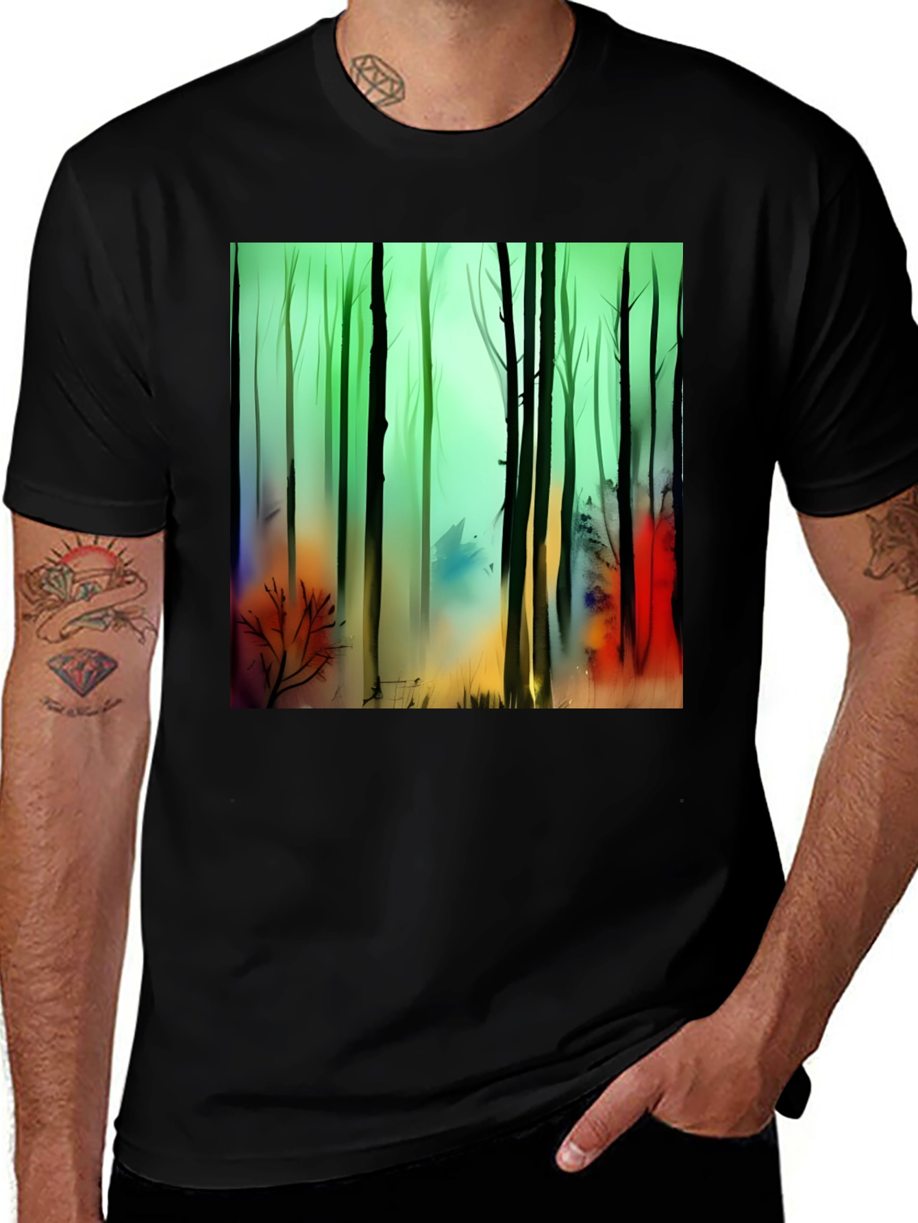 Variant 4 of Artistic Forest T-Shirt