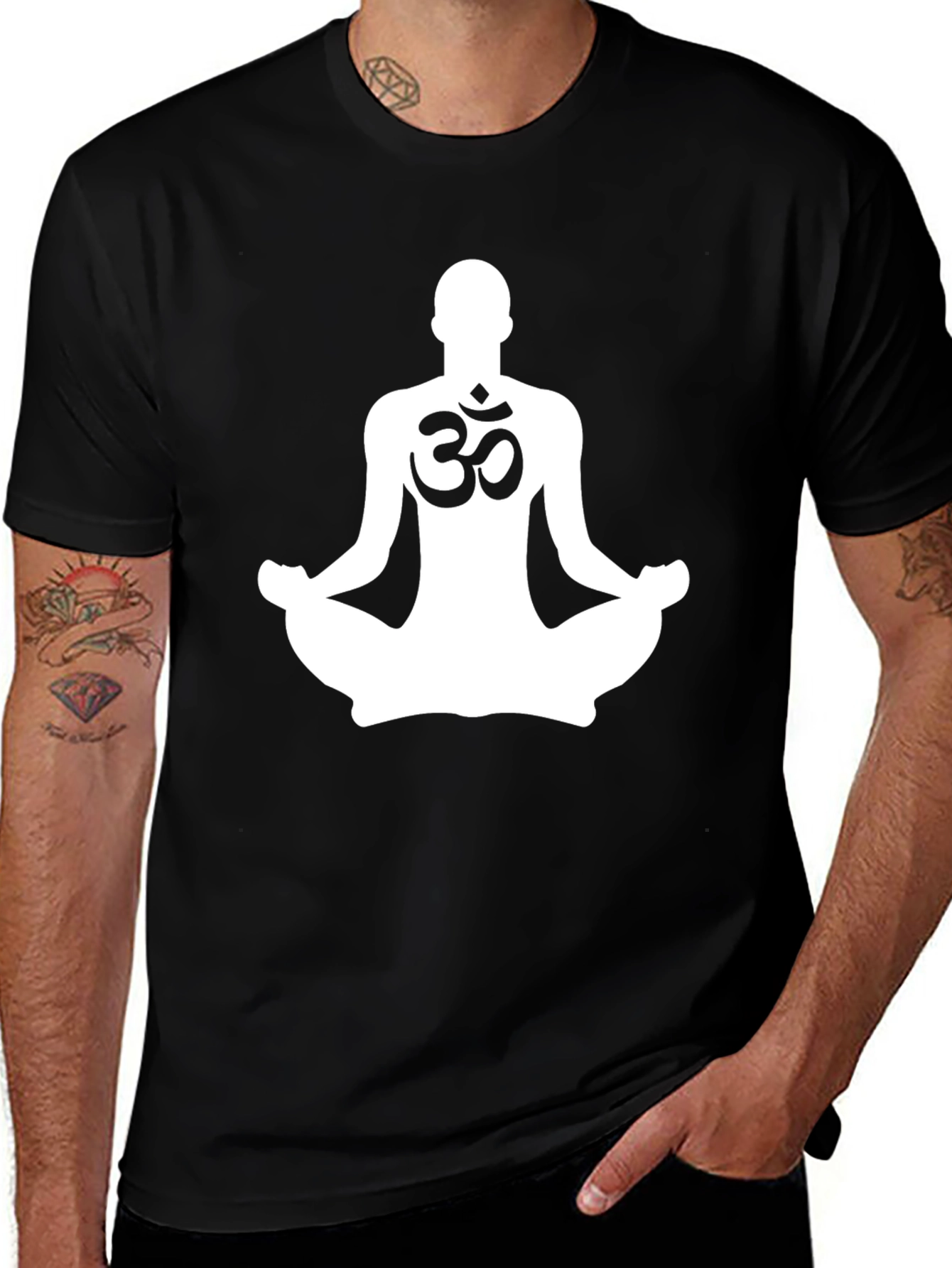 Variant 9 of Yoga Meditation Om Symbol Black T-Shirt