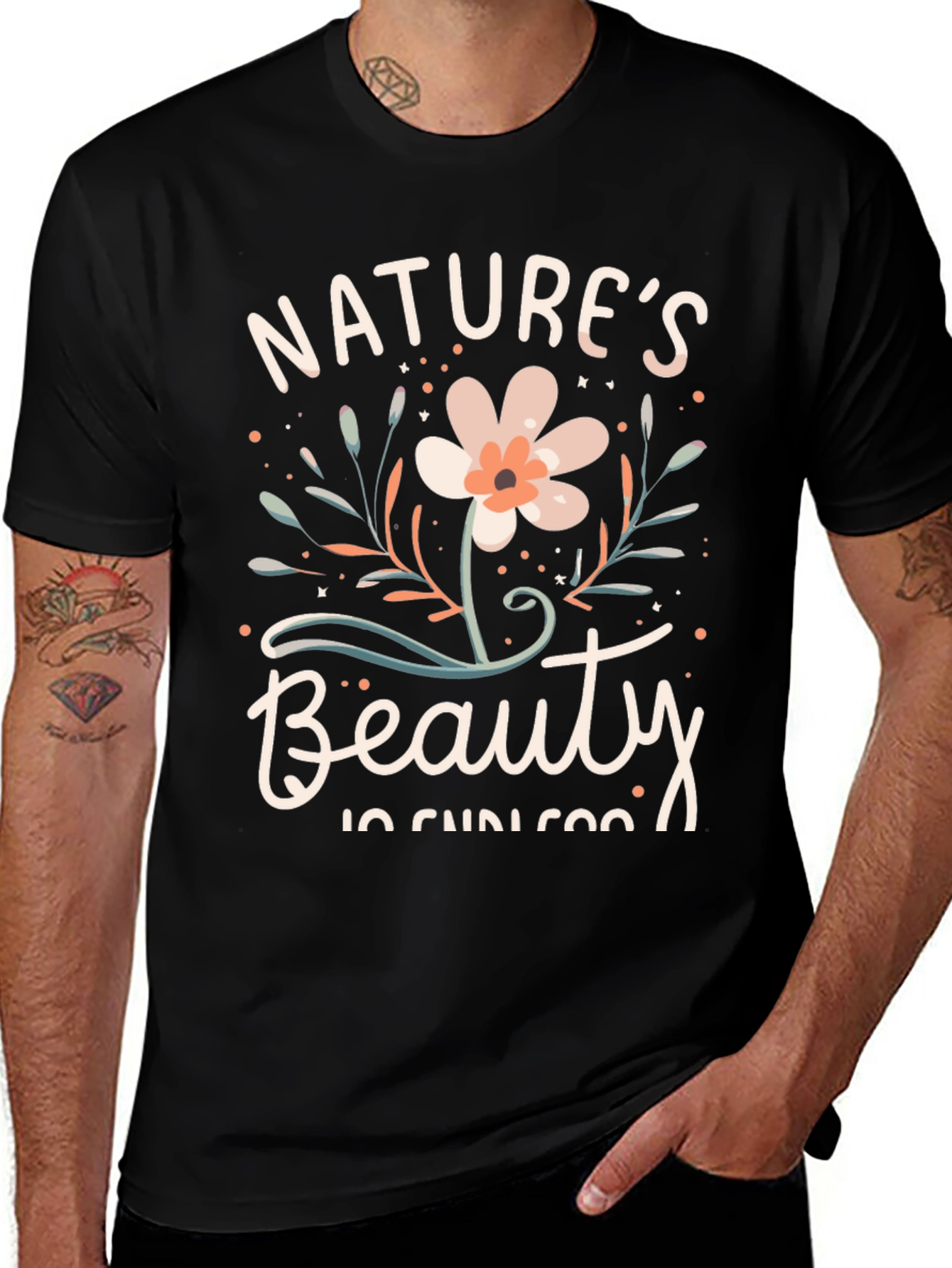 Variant 12 of Nature's Beauty T-Shirt - Floral Graphic Tee