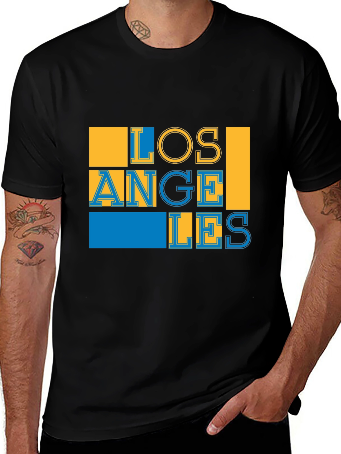 Variant 6 of Los Angeles Graphic Print Black T-Shirt