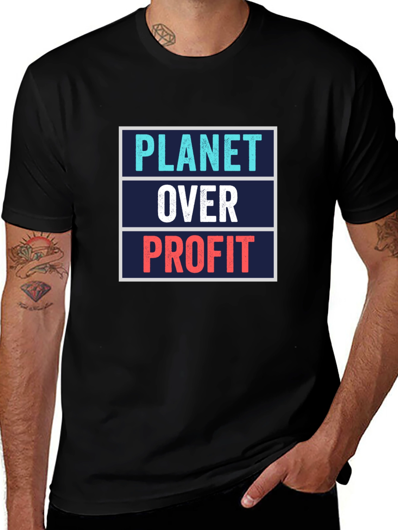 Variant 22 of Planet Over Profit Graphic Tee